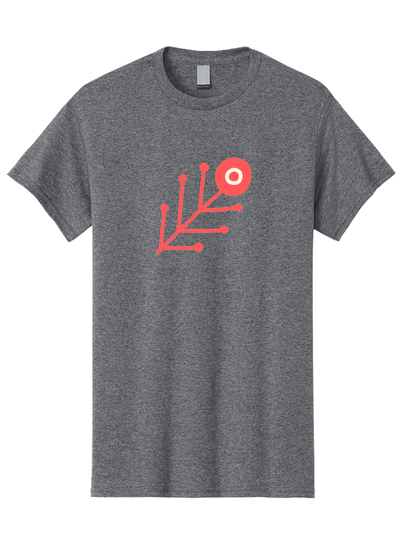 Target-Logo Men'S Graphic Tee, 100% Cotton, Comfortable Casual Summer Wear, Machine Washable, Red Lines, Branching Pattern, Geometric Shape, Modern Design, Abstract Art, Futuristic Style, Minimalist Graphic Aab802 19