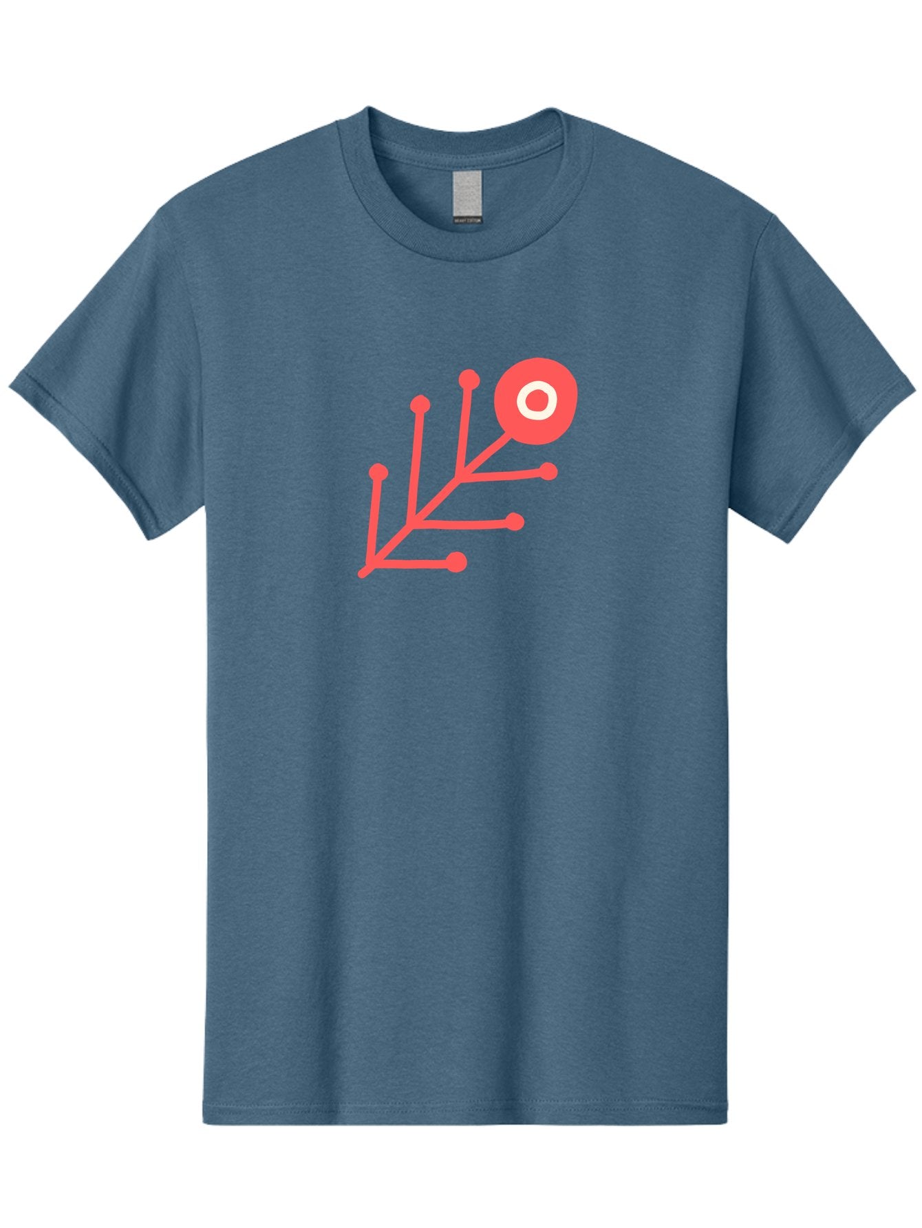 Target-Logo Men'S Graphic Tee, 100% Cotton, Comfortable Casual Summer Wear, Machine Washable, Red Lines, Branching Pattern, Geometric Shape, Modern Design, Abstract Art, Futuristic Style, Minimalist Graphic Aab802 14