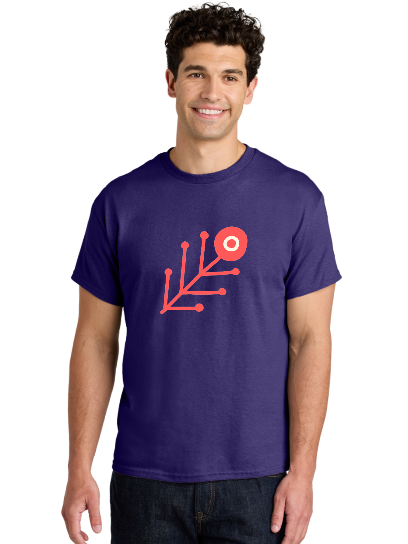 Target-Logo Men'S Graphic Tee, 100% Cotton, Comfortable Casual Summer Wear, Machine Washable, Red Lines, Branching Pattern, Geometric Shape, Modern Design, Abstract Art, Futuristic Style, Minimalist Graphic Aab802 14
