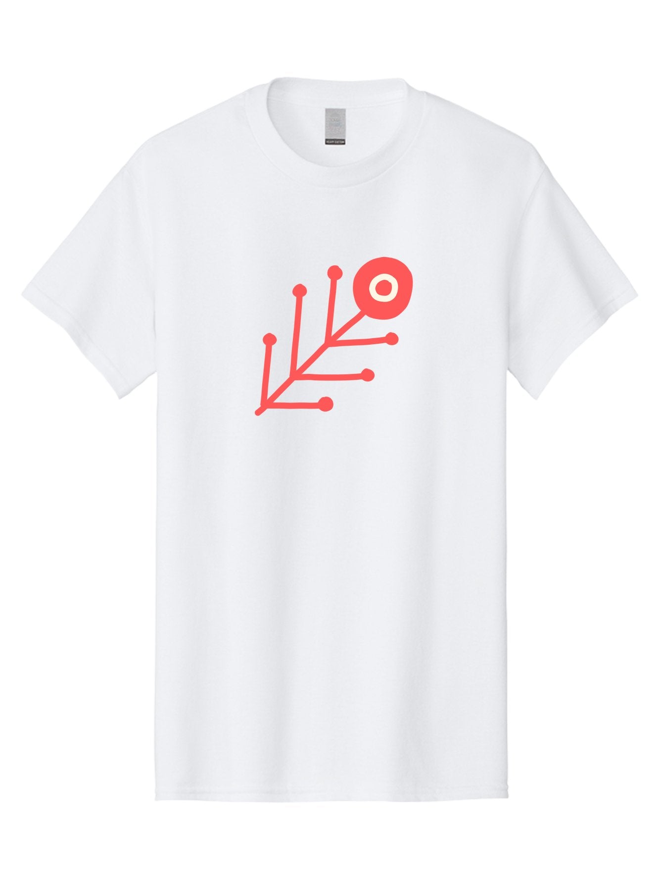 Target-Logo Men'S Graphic Tee, 100% Cotton, Comfortable Casual Summer Wear, Machine Washable, Red Lines, Branching Pattern, Geometric Shape, Modern Design, Abstract Art, Futuristic Style, Minimalist Graphic Aab802 10
