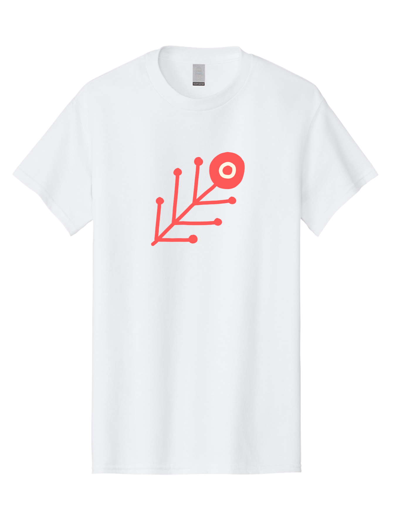 Target-Logo Men'S Graphic Tee, 100% Cotton, Comfortable Casual Summer Wear, Machine Washable, Red Lines, Branching Pattern, Geometric Shape, Modern Design, Abstract Art, Futuristic Style, Minimalist Graphic Aab802 27