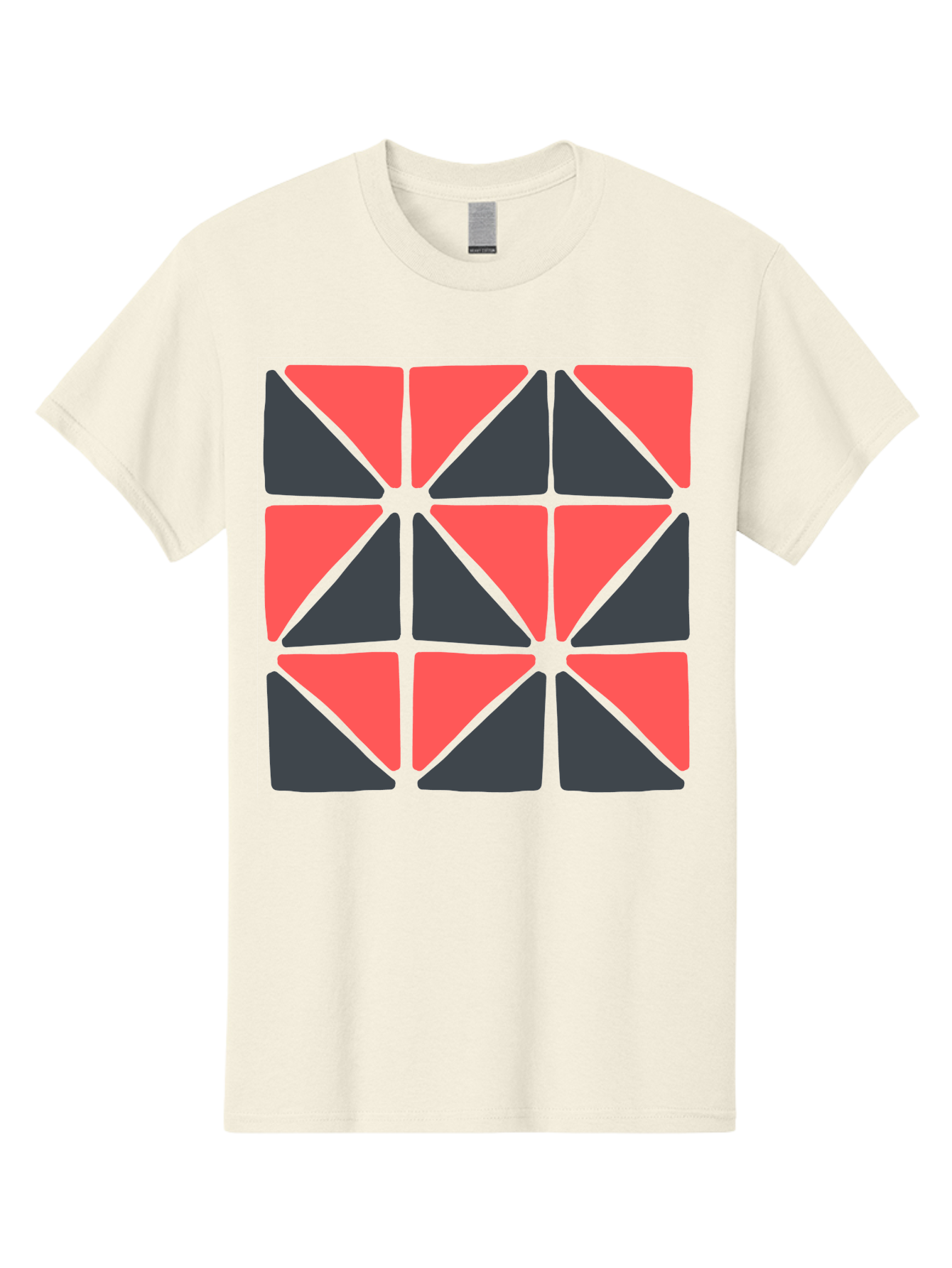 Triangles-Pattern Men'S Graphic Tee, 100% Cotton, Comfortable Casual Summer Wear, Machine Washable, Geometric Pattern, Pink And Gray Triangles, Modern Design, Abstract Art, Symmetrical Shapes, Graphic Elements, Digital Design Aab806 27