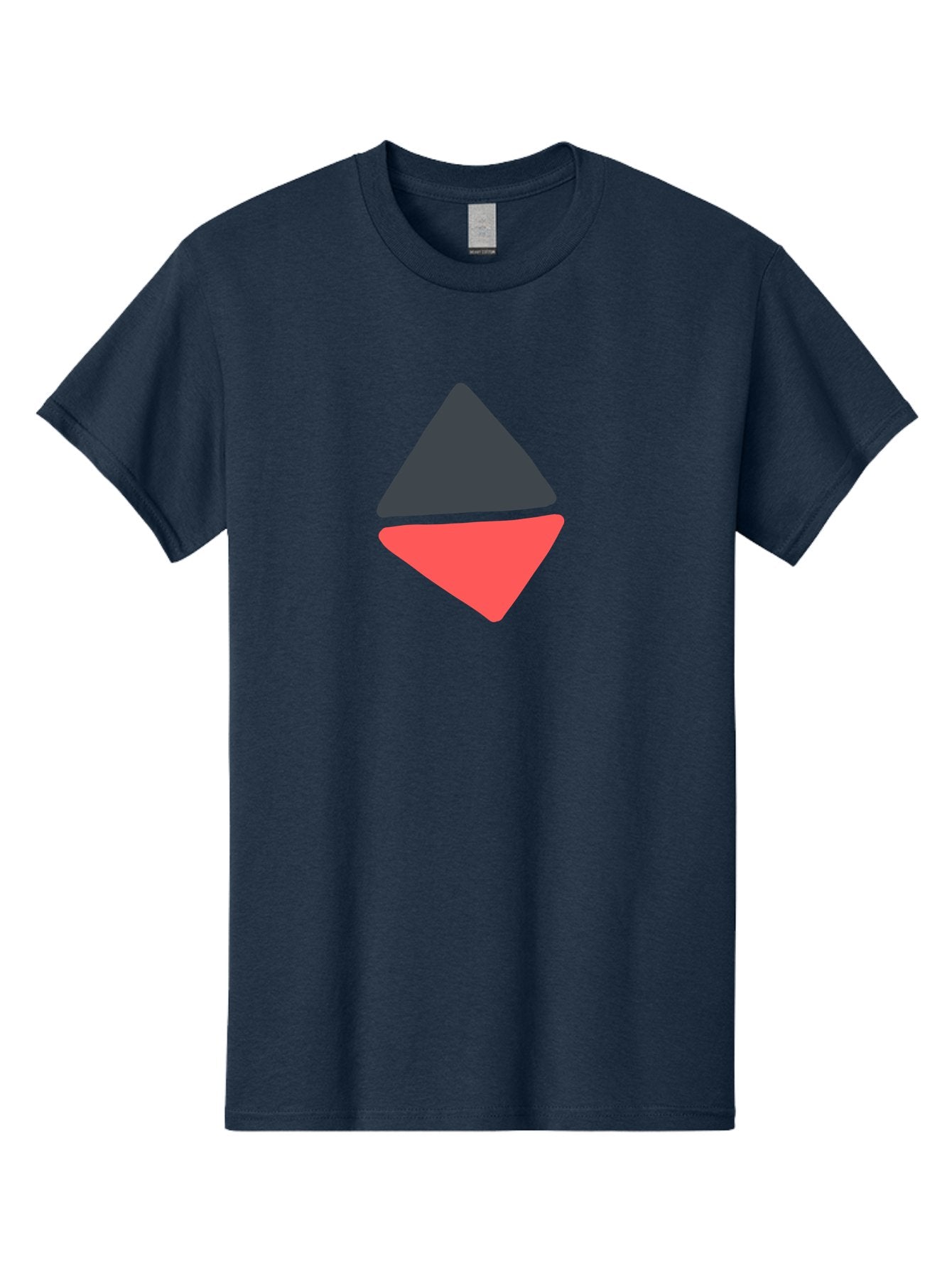 Triangles Men'S Graphic Tee, 100% Cotton, Comfortable Casual Summer Wear, Machine Washable, Geometric Shapes, Triangle Design, Overlapping Forms, Black And Red Colors, Simple Graphics, Abstract Art, Minimalist Style Aab807 14