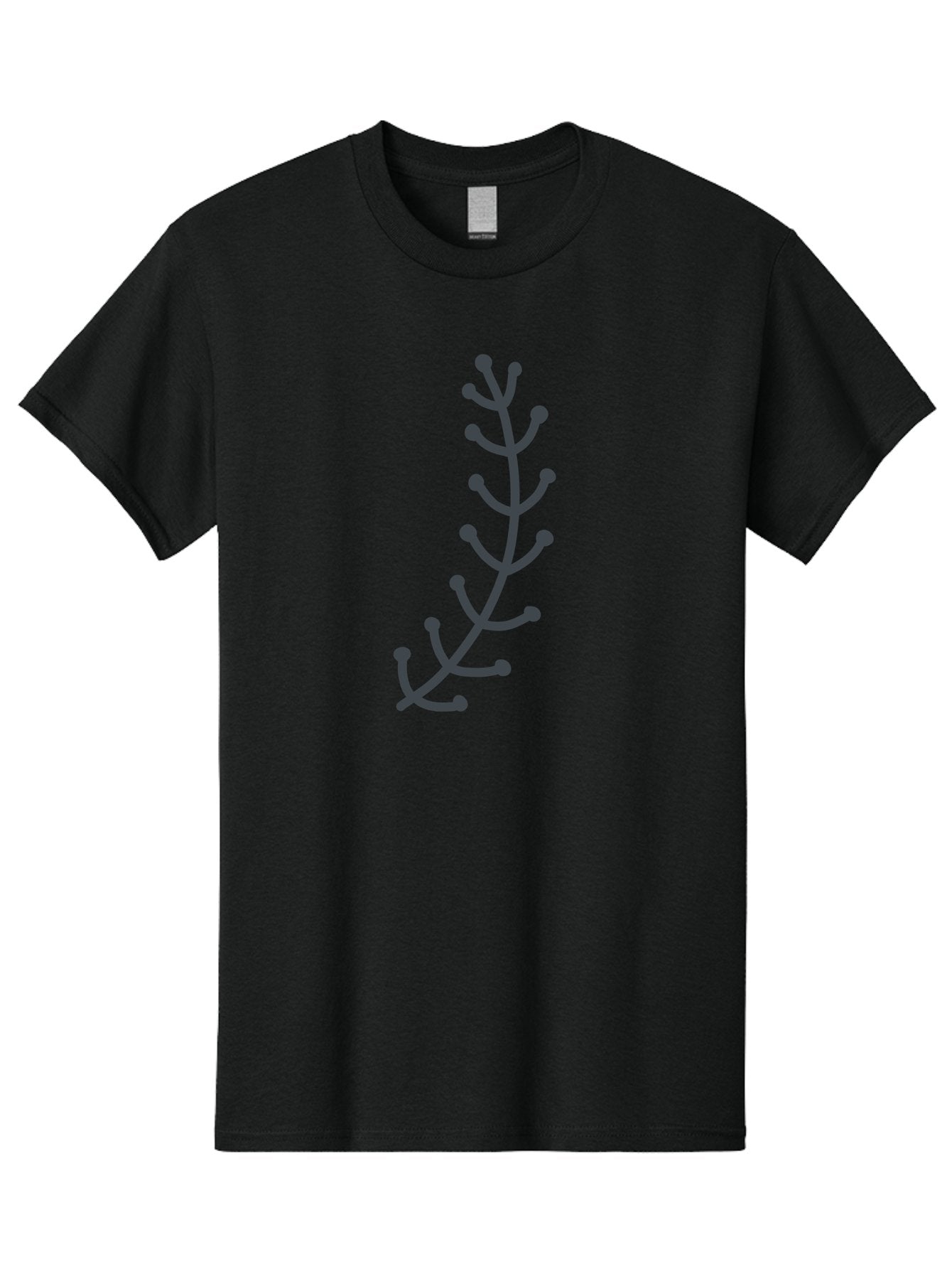 Twig Men'S Graphic Tee, 100% Cotton, Comfortable Casual Summer Wear, Machine Washable, Simple Plant Illustration, Purple Stems, Rounded Leaves, Digital Art, Minimalist Design, Abstract Botanical Aab814 11