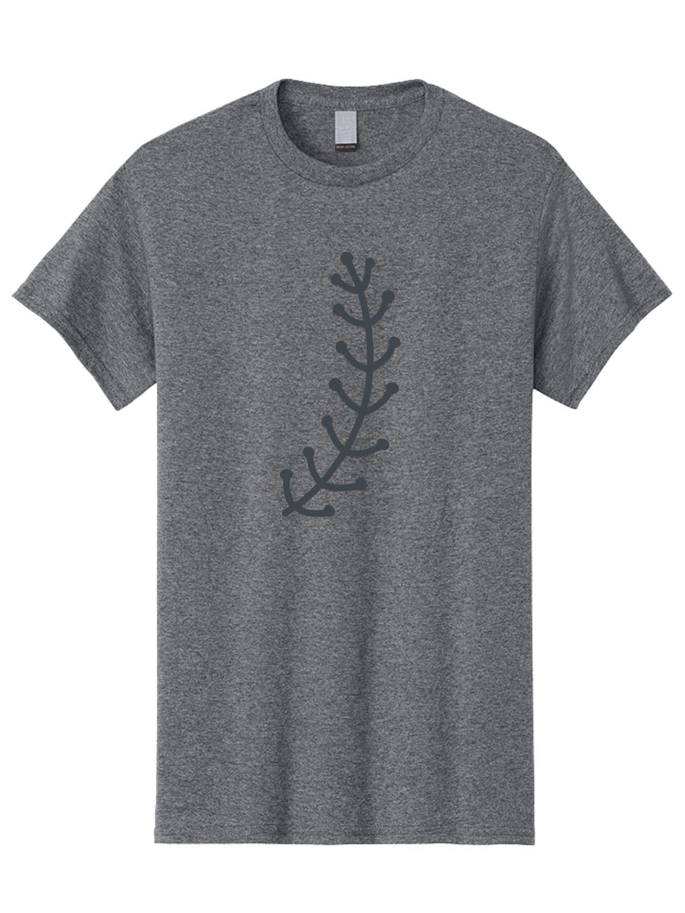 Twig Men'S Graphic Tee, 100% Cotton, Comfortable Casual Summer Wear, Machine Washable, Simple Plant Illustration, Purple Stems, Rounded Leaves, Digital Art, Minimalist Design, Abstract Botanical Aab814 4