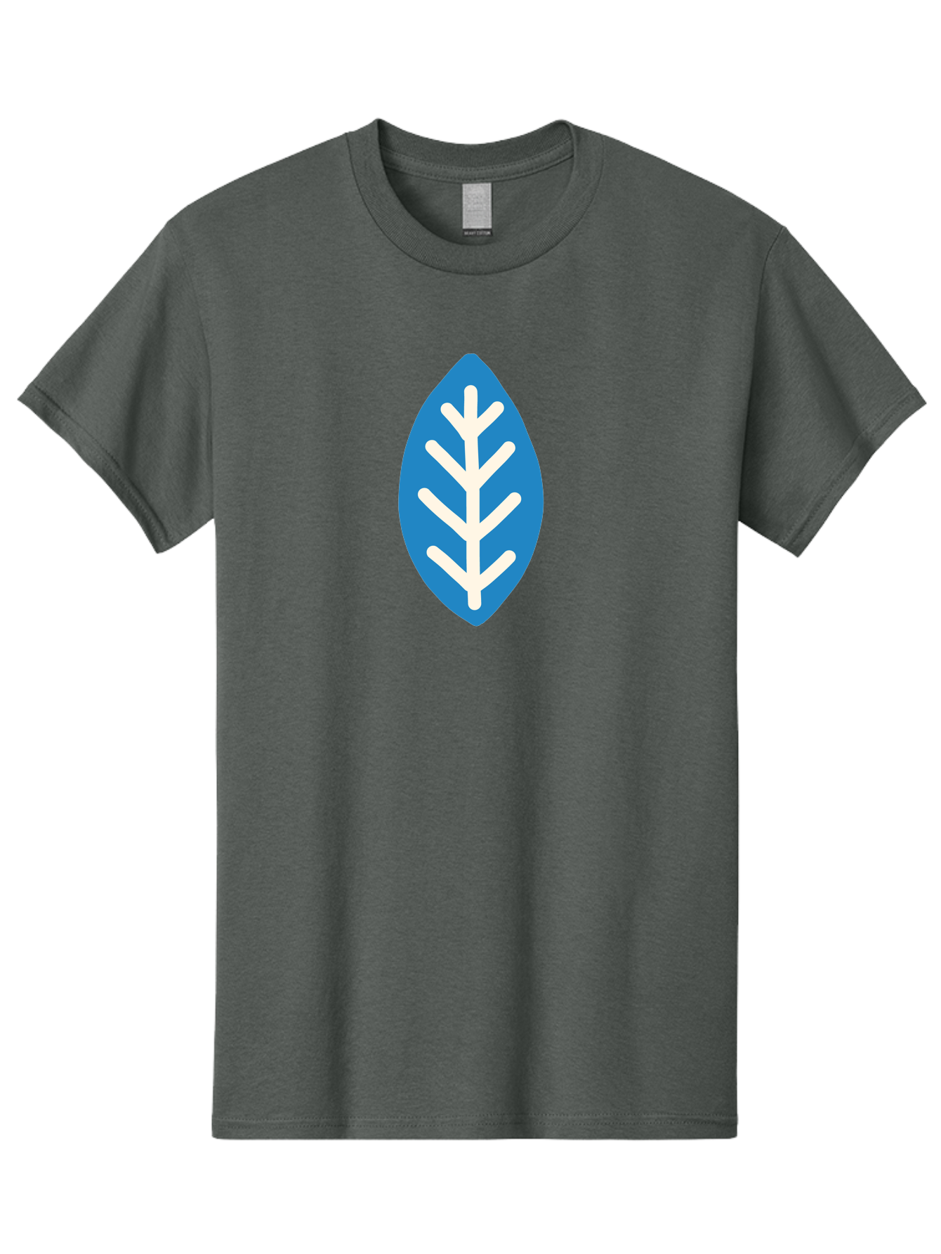 White-Leaf Men'S Graphic Tee, 100% Cotton, Comfortable Casual Summer Wear, Machine Washable, White Branch, Leaf Symbol, Nature Icon, Simple Design, Minimalistic Art, Eco-Friendly Logo, Stylized Leaf Aab817 23