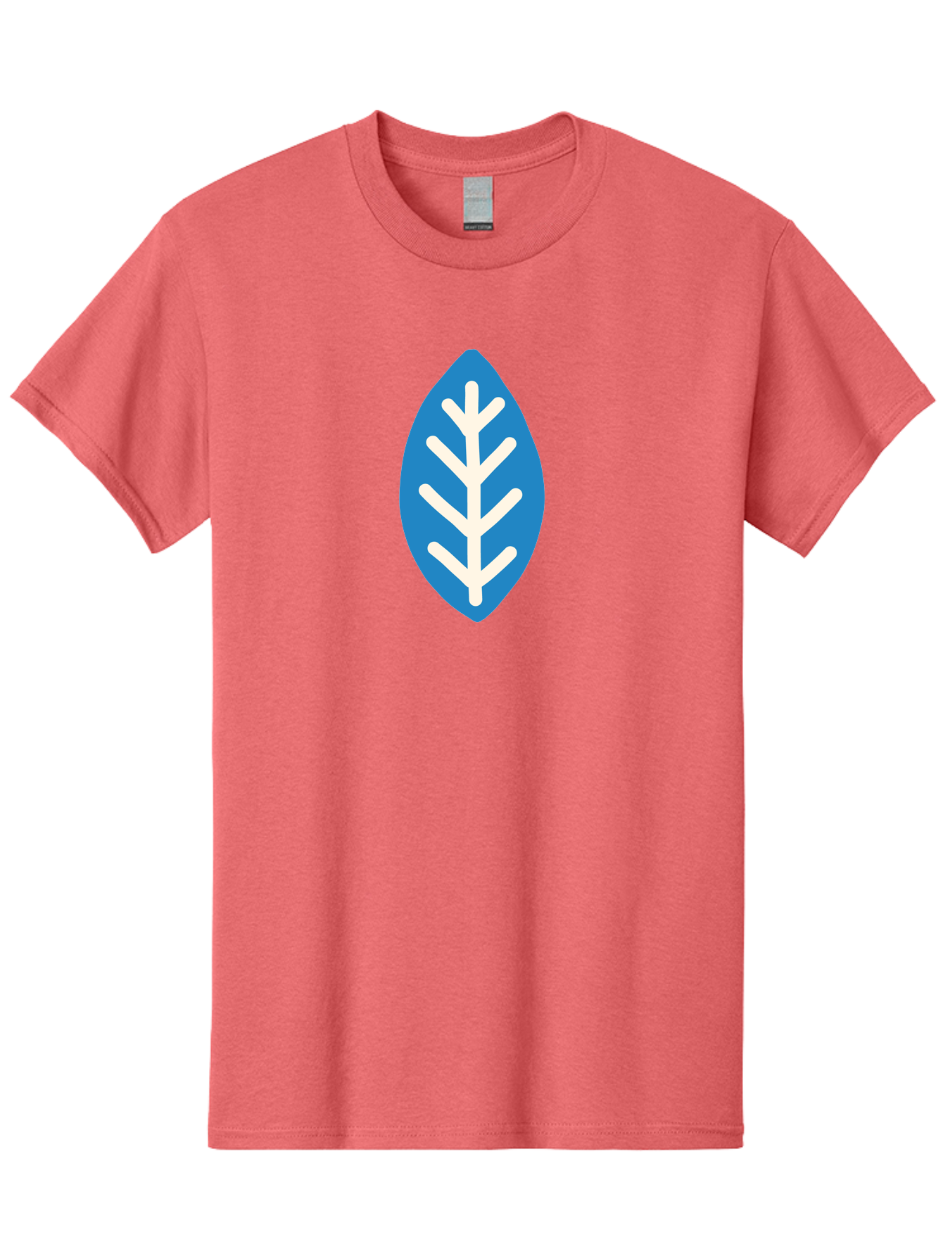 White-Leaf Men'S Graphic Tee, 100% Cotton, Comfortable Casual Summer Wear, Machine Washable, White Branch, Leaf Symbol, Nature Icon, Simple Design, Minimalistic Art, Eco-Friendly Logo, Stylized Leaf Aab817