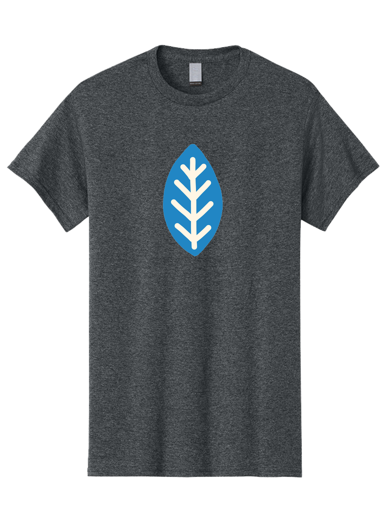 White-Leaf Men'S Graphic Tee, 100% Cotton, Comfortable Casual Summer Wear, Machine Washable, White Branch, Leaf Symbol, Nature Icon, Simple Design, Minimalistic Art, Eco-Friendly Logo, Stylized Leaf Aab817 3