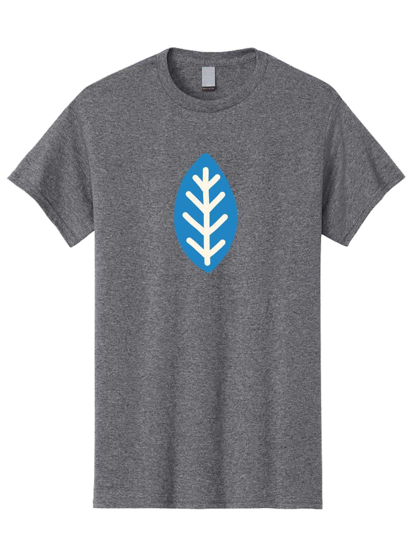 White-Leaf Men'S Graphic Tee, 100% Cotton, Comfortable Casual Summer Wear, Machine Washable, White Branch, Leaf Symbol, Nature Icon, Simple Design, Minimalistic Art, Eco-Friendly Logo, Stylized Leaf Aab817 3