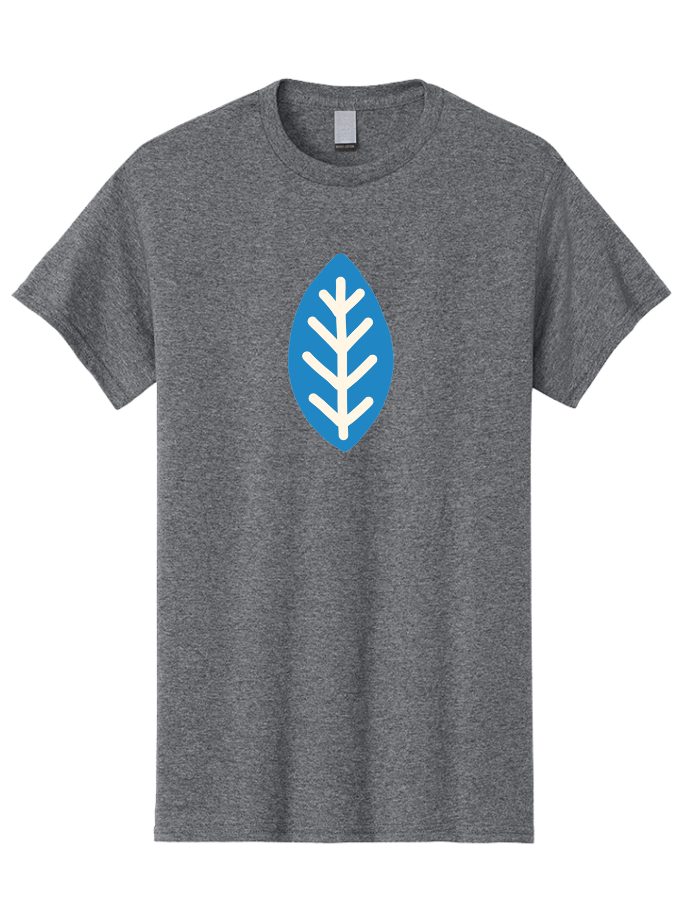 White-Leaf Men'S Graphic Tee, 100% Cotton, Comfortable Casual Summer Wear, Machine Washable, White Branch, Leaf Symbol, Nature Icon, Simple Design, Minimalistic Art, Eco-Friendly Logo, Stylized Leaf Aab817 17