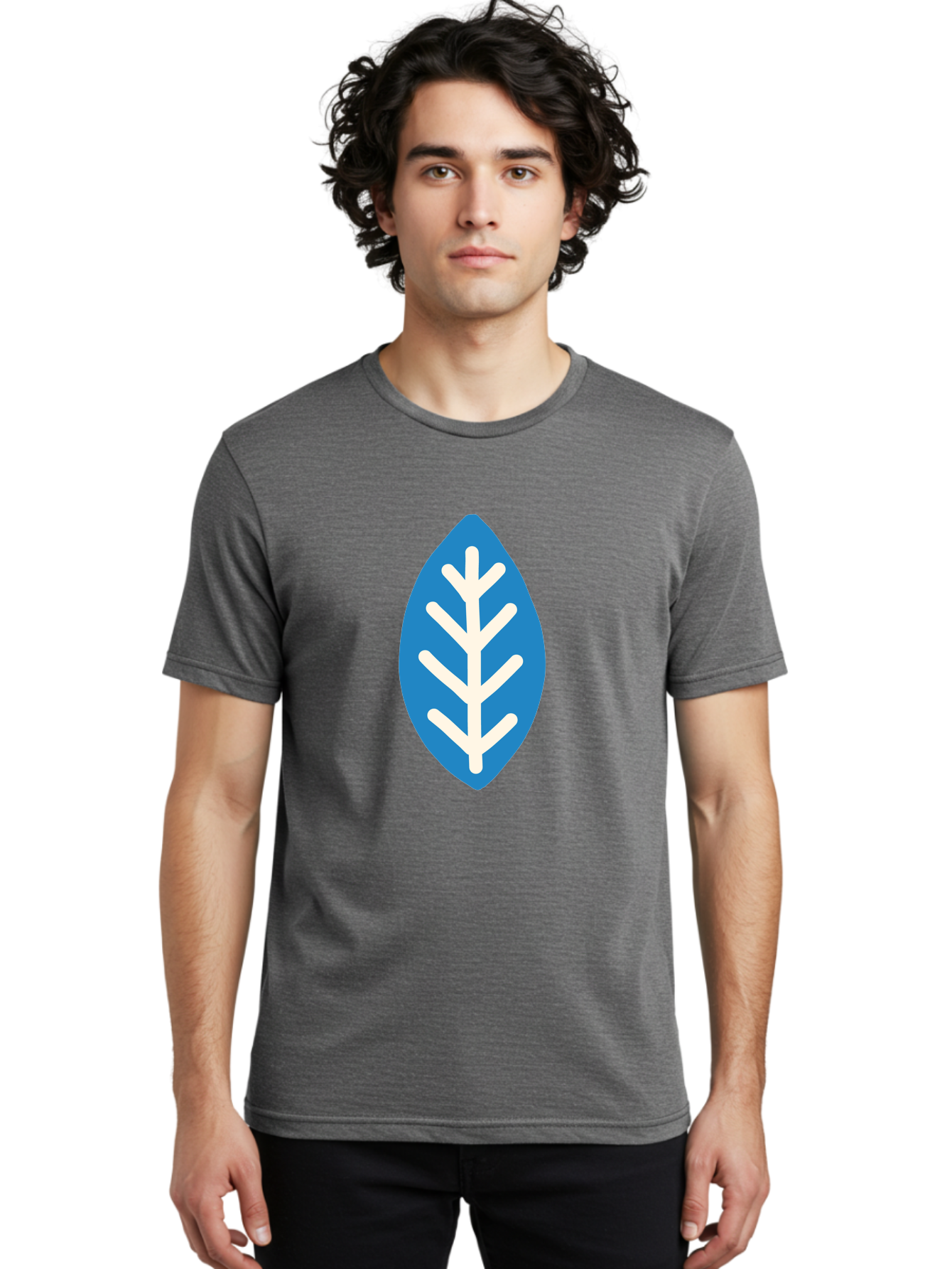 White-Leaf Men'S Graphic Tee, 100% Cotton, Comfortable Casual Summer Wear, Machine Washable, White Branch, Leaf Symbol, Nature Icon, Simple Design, Minimalistic Art, Eco-Friendly Logo, Stylized Leaf Aab817 18