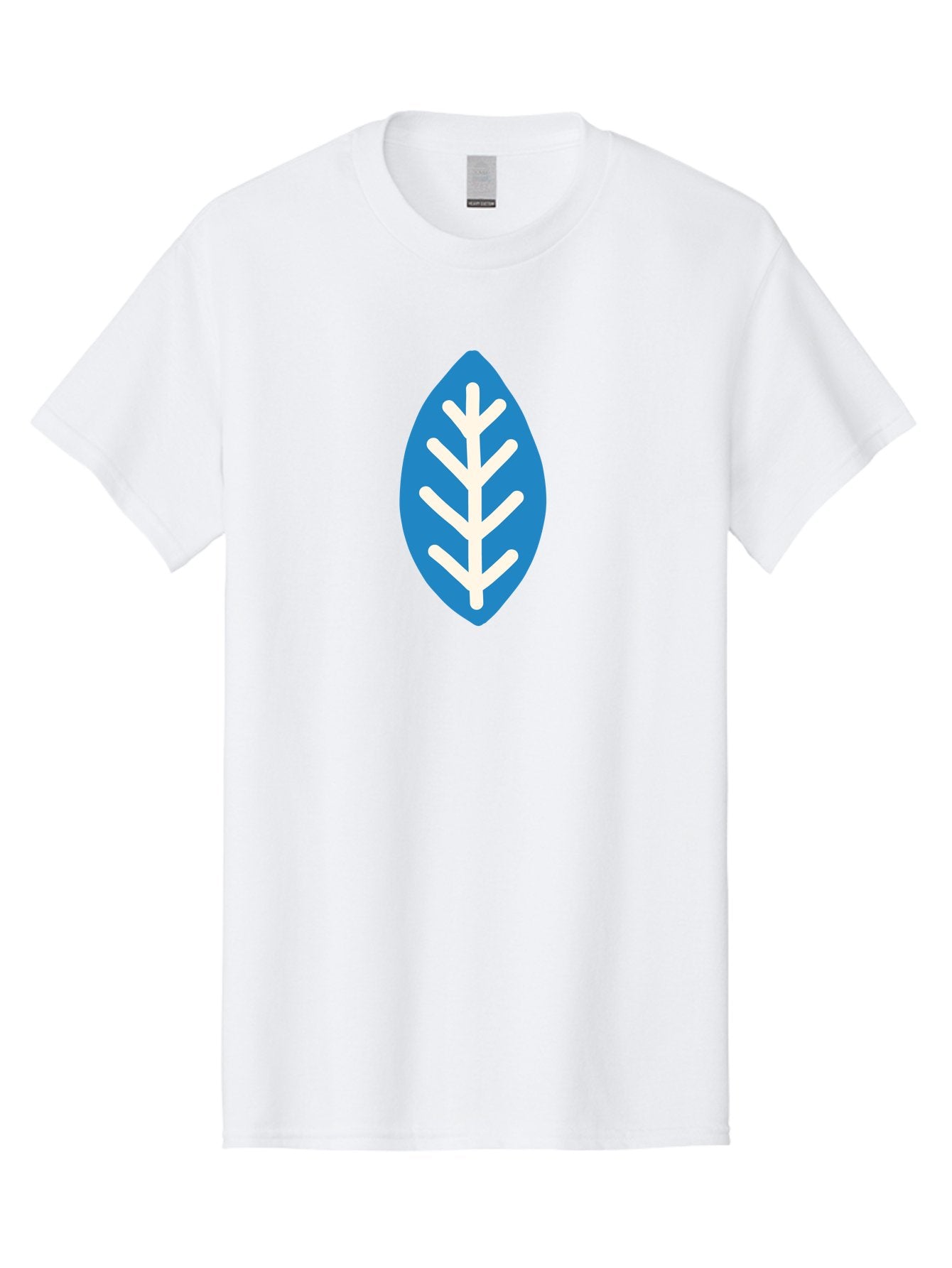 White-Leaf Men'S Graphic Tee, 100% Cotton, Comfortable Casual Summer Wear, Machine Washable, White Branch, Leaf Symbol, Nature Icon, Simple Design, Minimalistic Art, Eco-Friendly Logo, Stylized Leaf Aab817 5