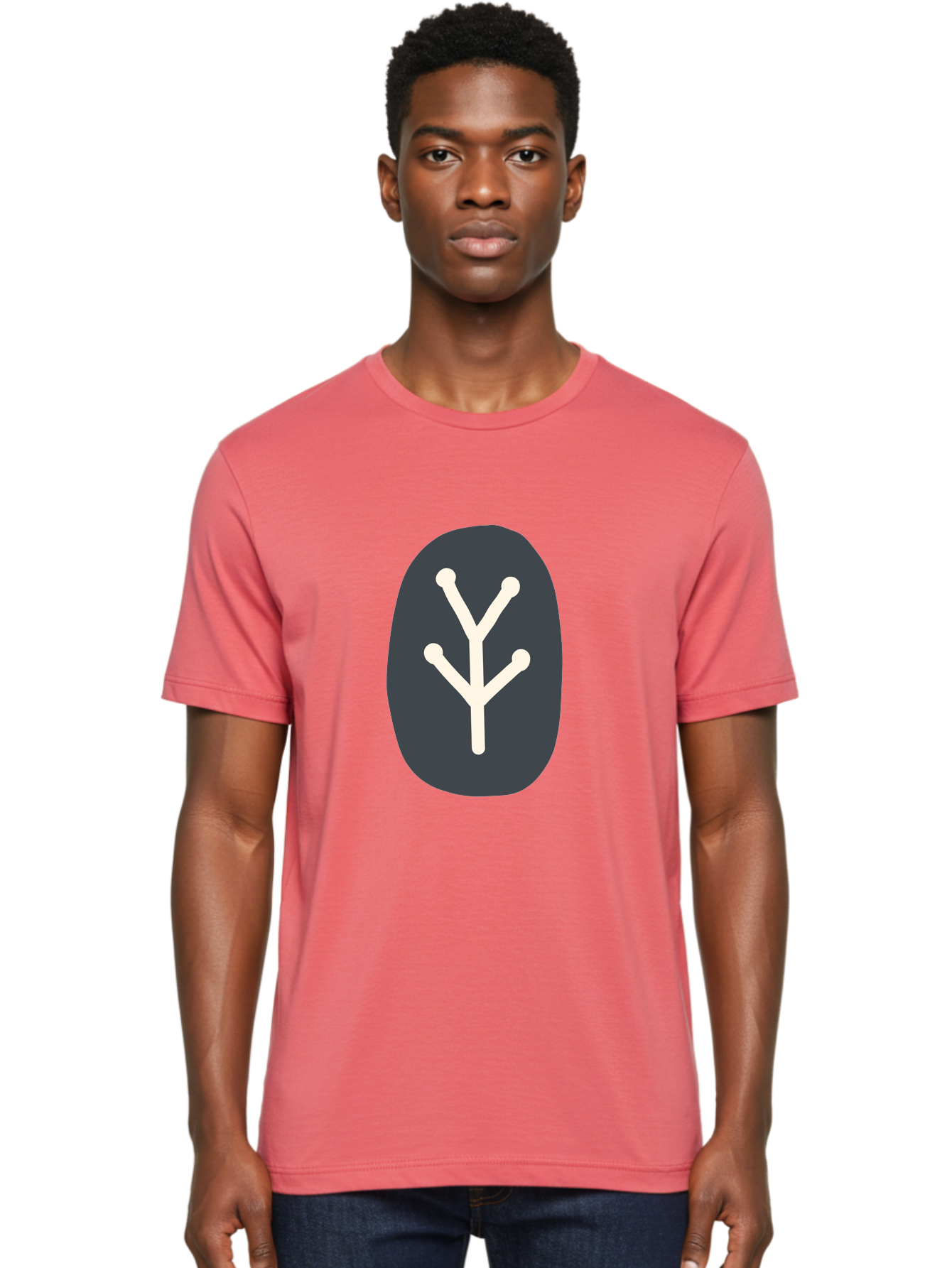 Y-Symbol Men'S Graphic Tee, 100% Cotton, Comfortable Casual Summer Wear, Machine Washable, White Y Symbol, Minimalist Design, Simple Icon, Abstract Logo, Stylized Letter, Modern Graphic Aab818 6