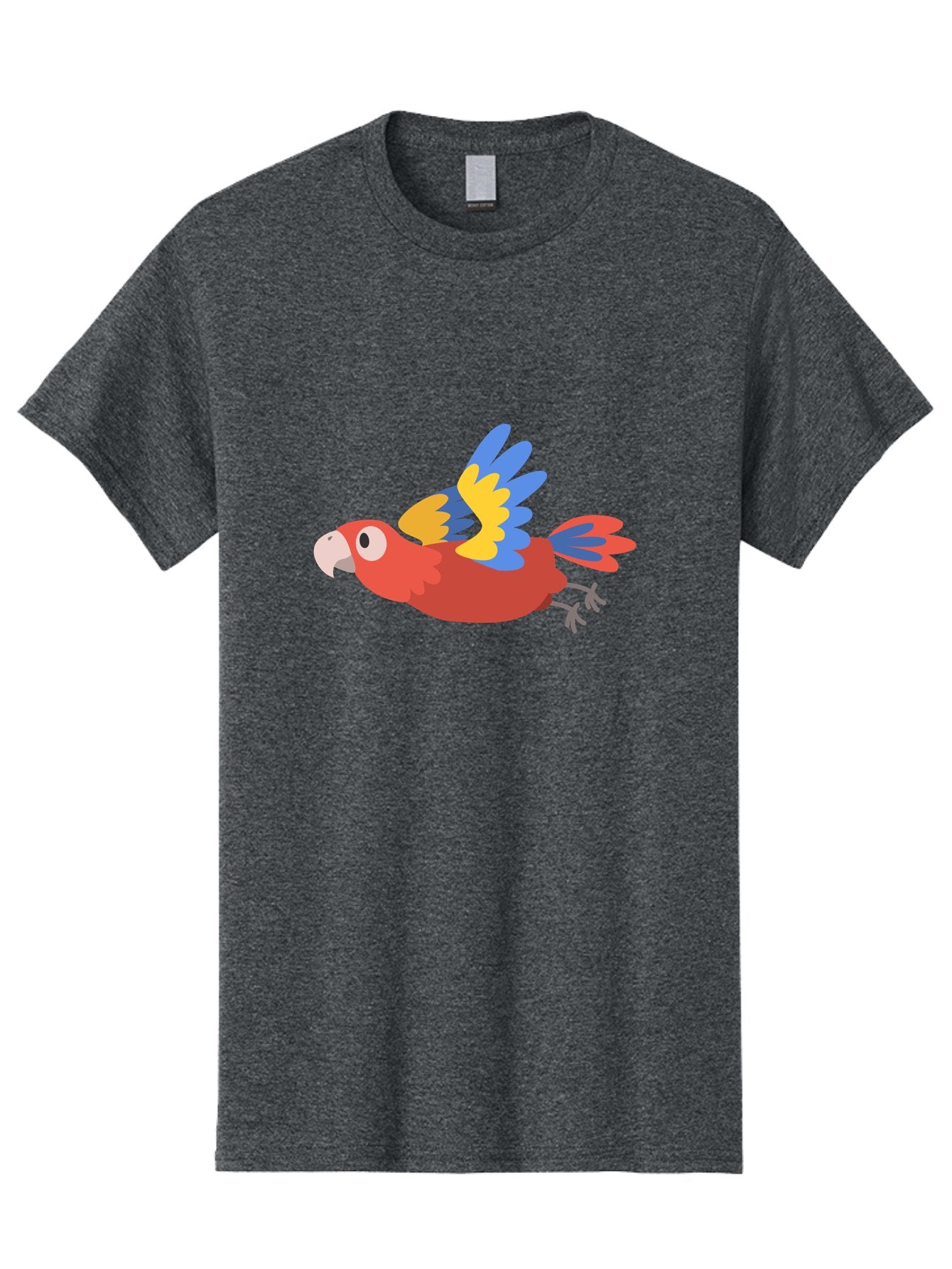 Macaw-1 Men'S Graphic Tee, 100% Cotton, Comfortable Casual Summer Wear, Machine Washable, Red, Blue And Yellow Macaw, Colorful Parrot, Vibrant Plumage, Tropical Bird, Cartoon Style, Flying Macaw, Parrot Illustration Aab838 14