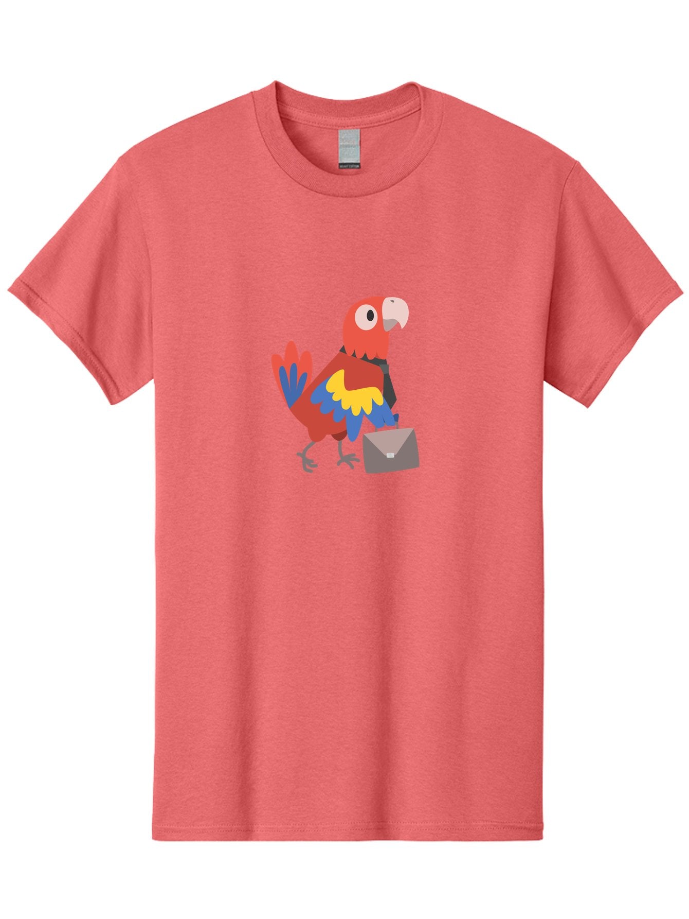 Macaw-Mail Men'S Graphic Tee, 100% Cotton, Comfortable Casual Summer Wear, Machine Washable, Colorful Parrot, Vibrant Plumage, Cartoon-Style, Mail Delivery, Parrot With Envelope, Tropical Bird, Illustration, Letter Delivery Aab839 7
