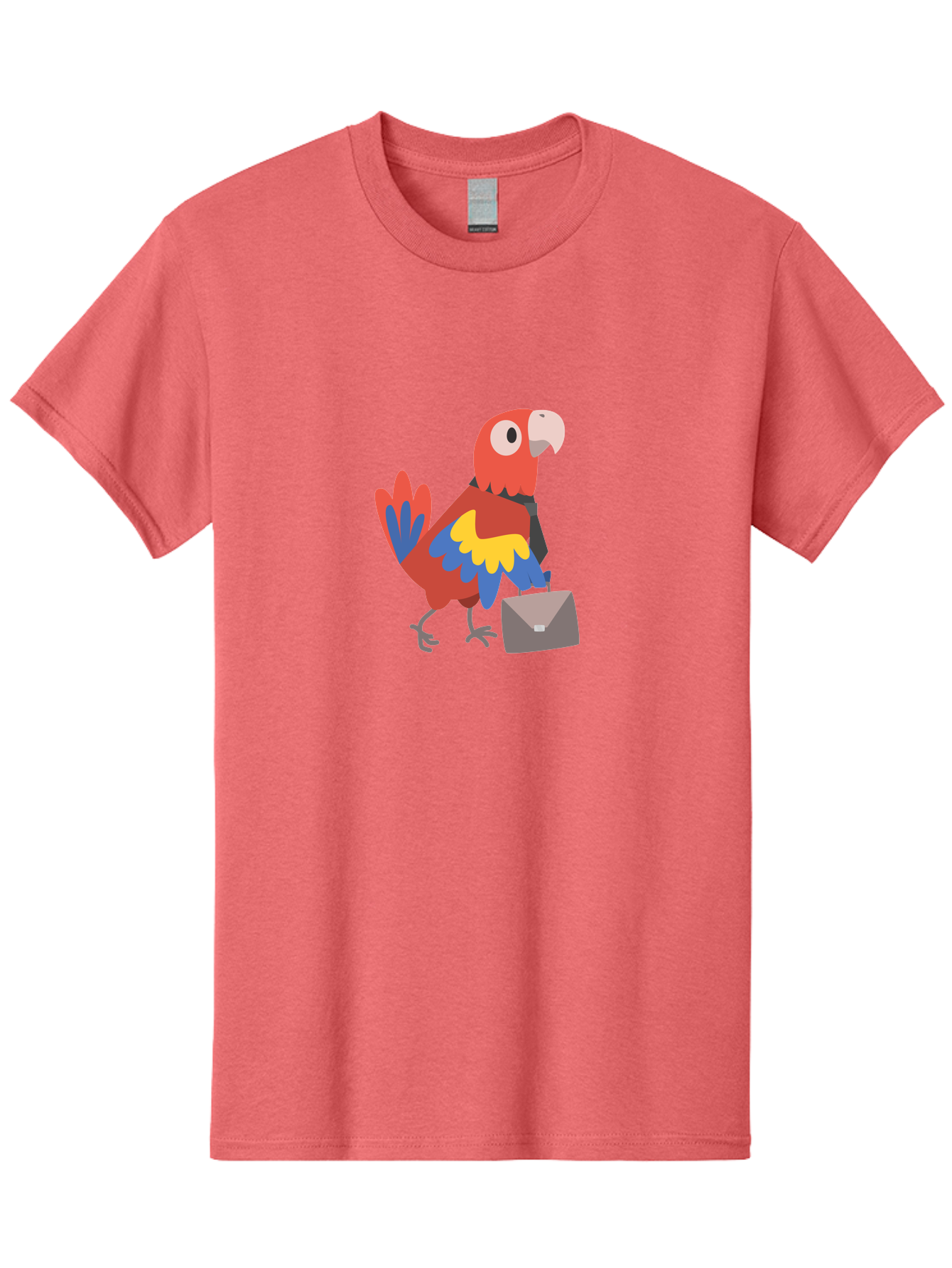 Macaw-Mail Men'S Graphic Tee, 100% Cotton, Comfortable Casual Summer Wear, Machine Washable, Colorful Parrot, Vibrant Plumage, Cartoon-Style, Mail Delivery, Parrot With Envelope, Tropical Bird, Illustration, Letter Delivery Aab839 25