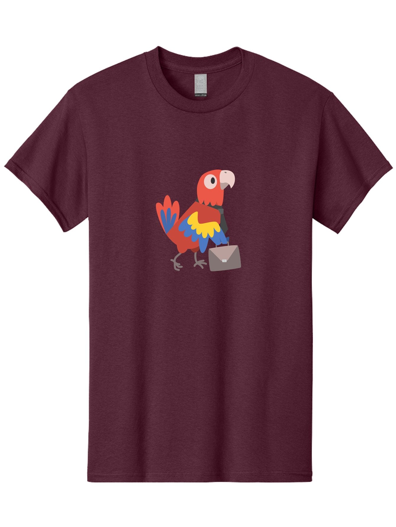 Macaw-Mail Men'S Graphic Tee, 100% Cotton, Comfortable Casual Summer Wear, Machine Washable, Colorful Parrot, Vibrant Plumage, Cartoon-Style, Mail Delivery, Parrot With Envelope, Tropical Bird, Illustration, Letter Delivery Aab839 8
