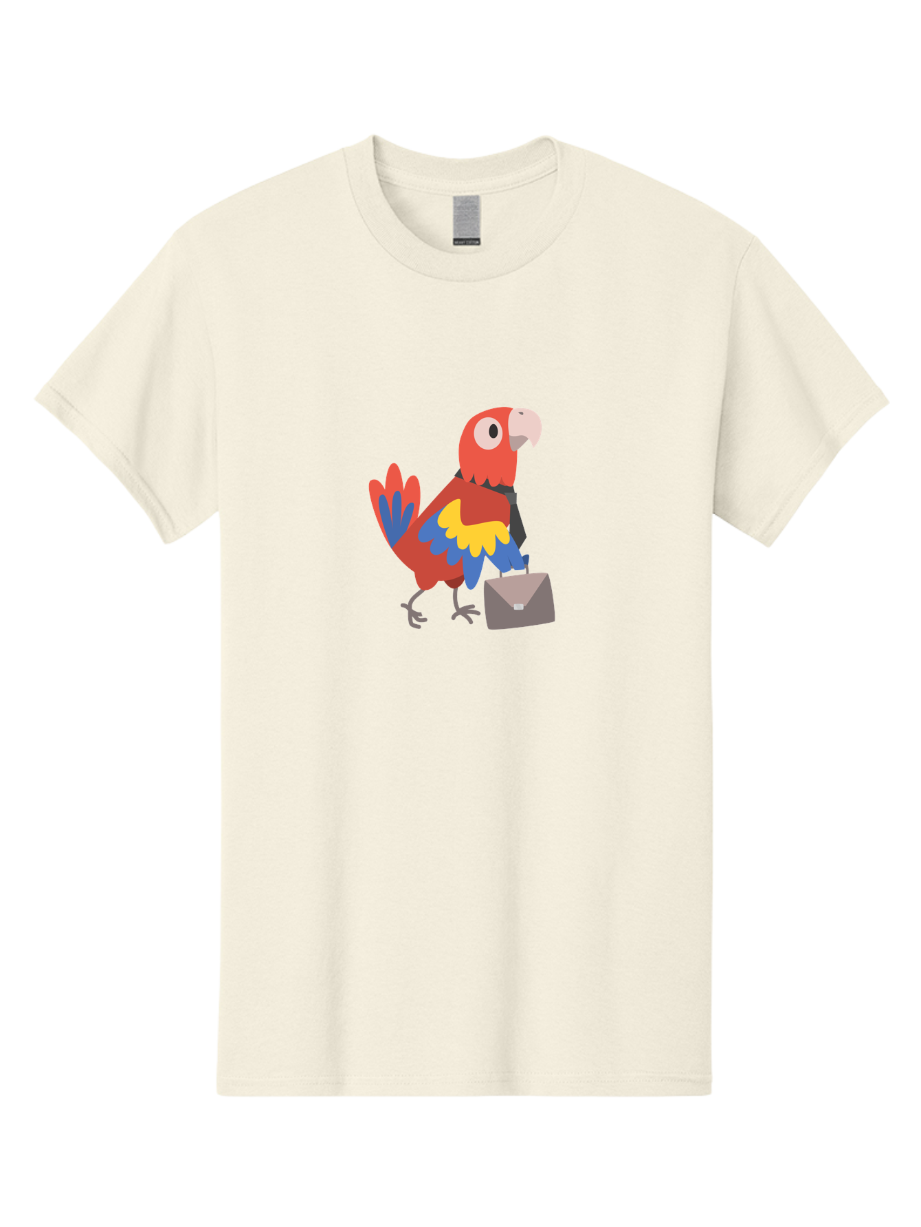 Macaw-Mail Men'S Graphic Tee, 100% Cotton, Comfortable Casual Summer Wear, Machine Washable, Colorful Parrot, Vibrant Plumage, Cartoon-Style, Mail Delivery, Parrot With Envelope, Tropical Bird, Illustration, Letter Delivery Aab839 3