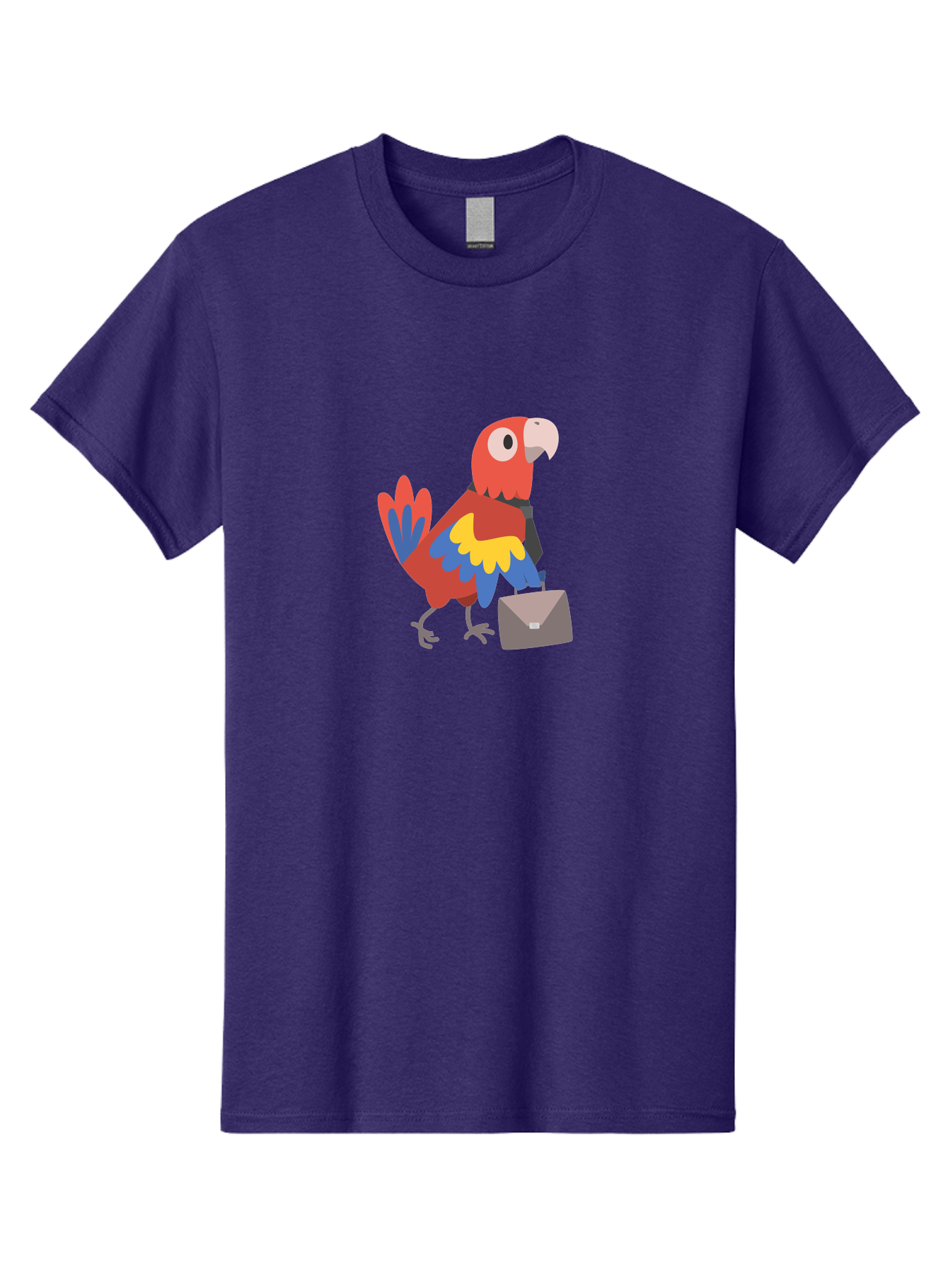 Macaw-Mail Men'S Graphic Tee, 100% Cotton, Comfortable Casual Summer Wear, Machine Washable, Colorful Parrot, Vibrant Plumage, Cartoon-Style, Mail Delivery, Parrot With Envelope, Tropical Bird, Illustration, Letter Delivery Aab839