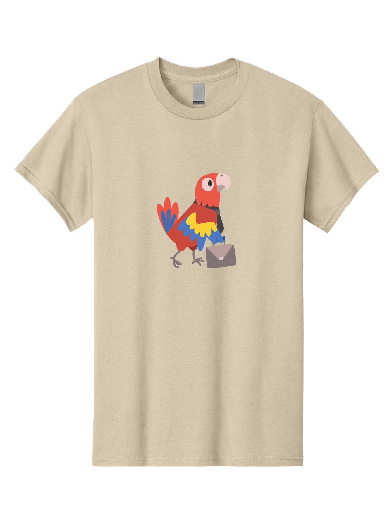 Macaw-Mail Men'S Graphic Tee, 100% Cotton, Comfortable Casual Summer Wear, Machine Washable, Colorful Parrot, Vibrant Plumage, Cartoon-Style, Mail Delivery, Parrot With Envelope, Tropical Bird, Illustration, Letter Delivery Aab839 11