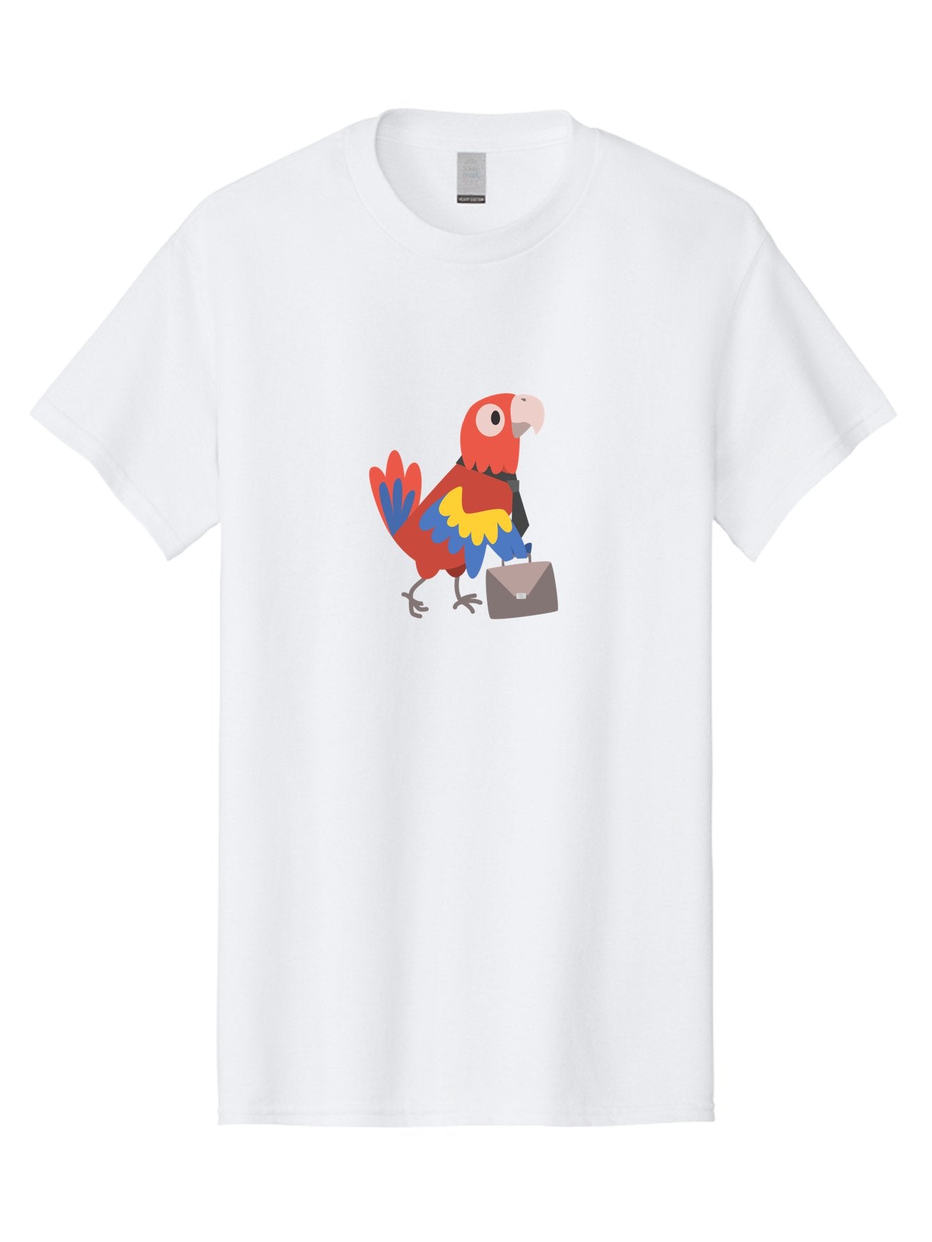 Macaw-Mail Men'S Graphic Tee, 100% Cotton, Comfortable Casual Summer Wear, Machine Washable, Colorful Parrot, Vibrant Plumage, Cartoon-Style, Mail Delivery, Parrot With Envelope, Tropical Bird, Illustration, Letter Delivery Aab839