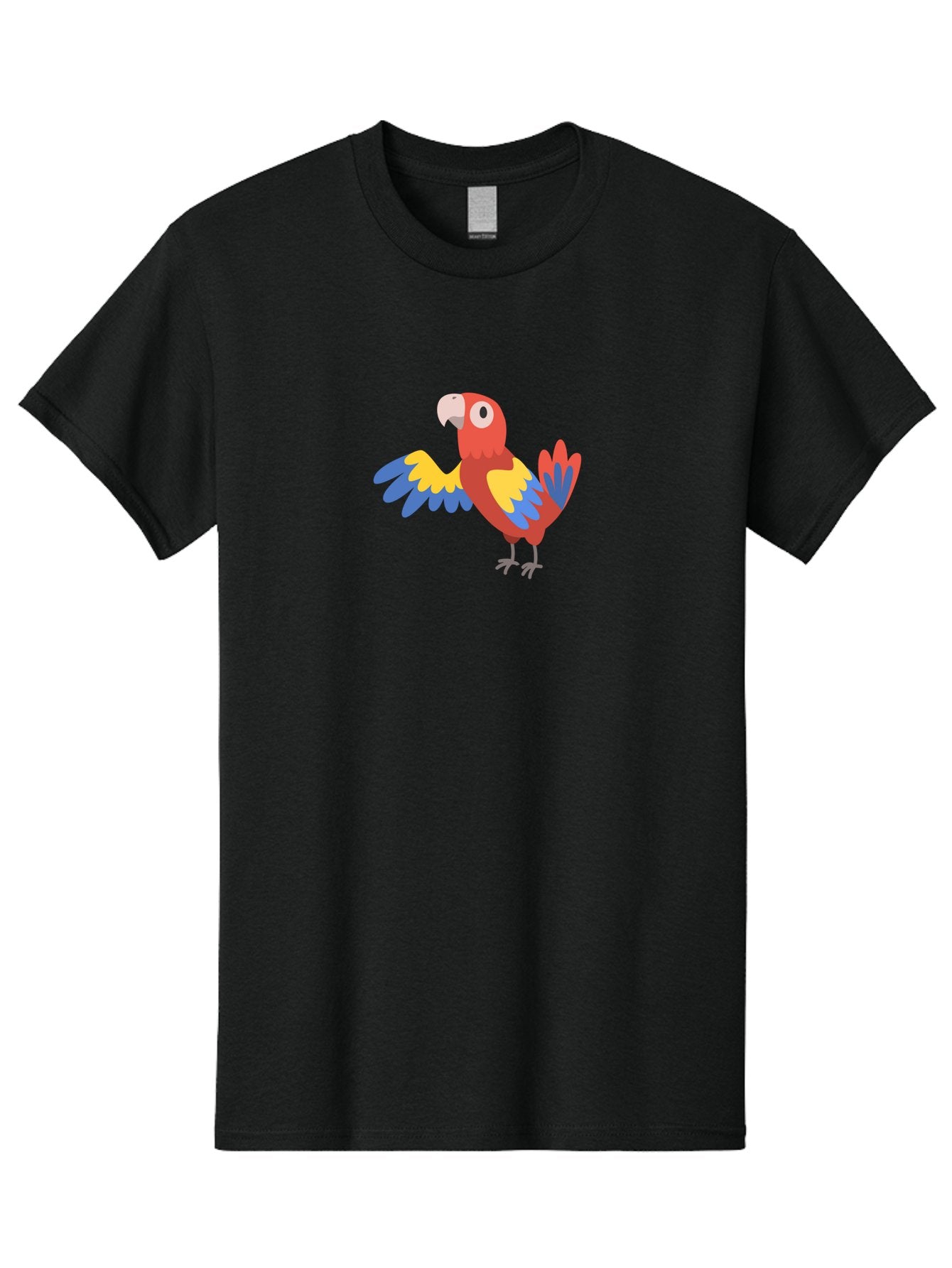 Macaw Men'S Graphic Tee, 100% Cotton, Comfortable Casual Summer Wear, Machine Washable, Colorful Parrot, Vibrant Red And Blue And Yellow Feathers, Cartoon Bird, Tropical Animal, Exotic Pet, Playful Creature Aab840 8