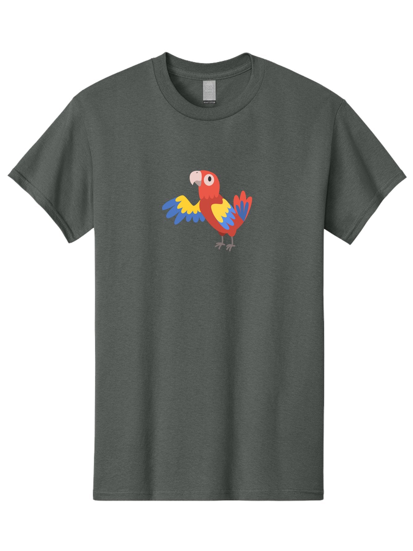 Macaw Men'S Graphic Tee, 100% Cotton, Comfortable Casual Summer Wear, Machine Washable, Colorful Parrot, Vibrant Red And Blue And Yellow Feathers, Cartoon Bird, Tropical Animal, Exotic Pet, Playful Creature Aab840 4