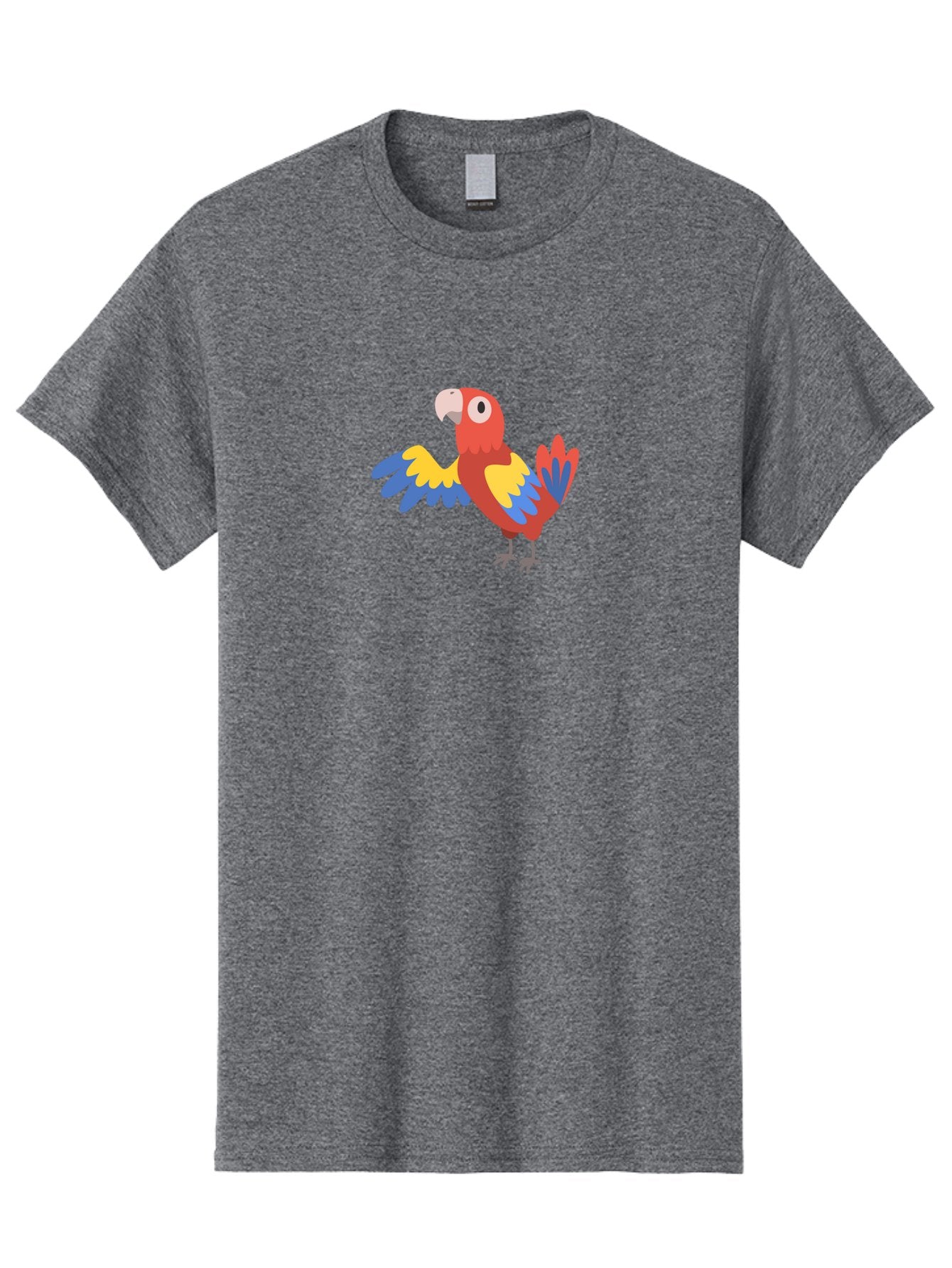 Macaw Men'S Graphic Tee, 100% Cotton, Comfortable Casual Summer Wear, Machine Washable, Colorful Parrot, Vibrant Red And Blue And Yellow Feathers, Cartoon Bird, Tropical Animal, Exotic Pet, Playful Creature Aab840 10
