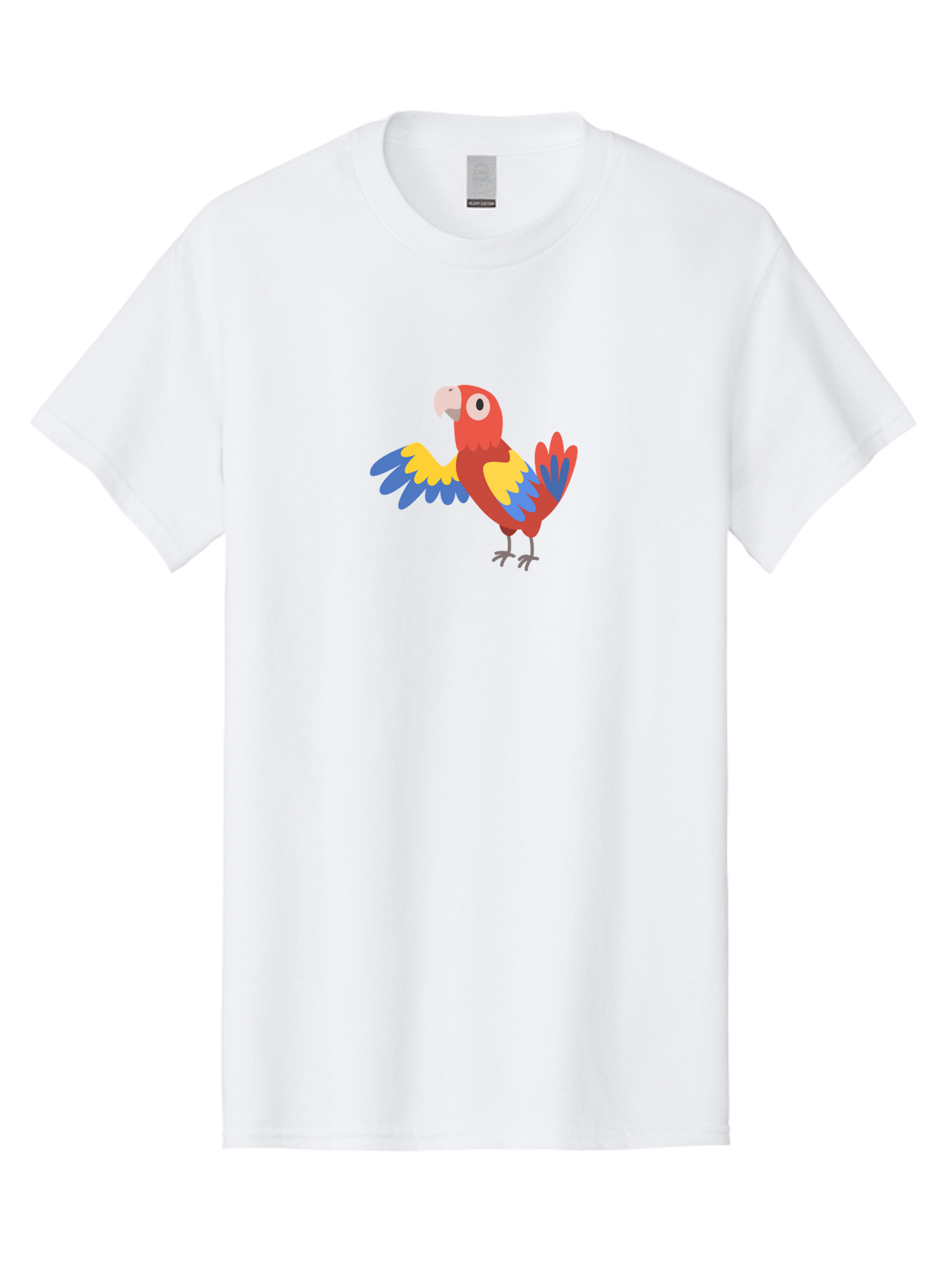 Macaw Men'S Graphic Tee, 100% Cotton, Comfortable Casual Summer Wear, Machine Washable, Colorful Parrot, Vibrant Red And Blue And Yellow Feathers, Cartoon Bird, Tropical Animal, Exotic Pet, Playful Creature Aab840 17