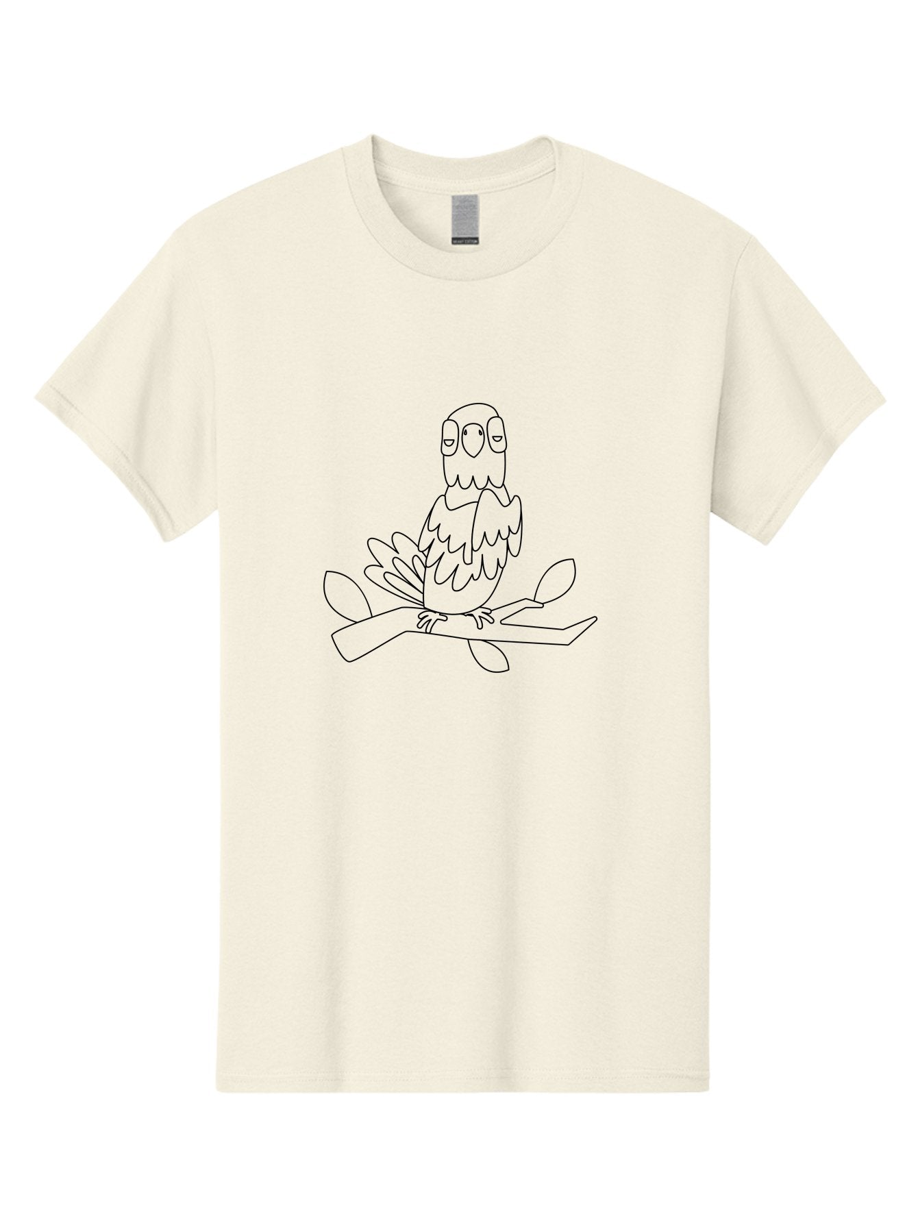 Owl-On-Branch-1 Men'S Graphic Tee, 100% Cotton, Comfortable Casual Summer Wear, Machine Washable, Owl Perched On Branch, Leaves, Simple Line Art, Minimalist Design, Nature-Inspired, Bird Illustration, Wildlife Art, Cartoon Style Aab845 11