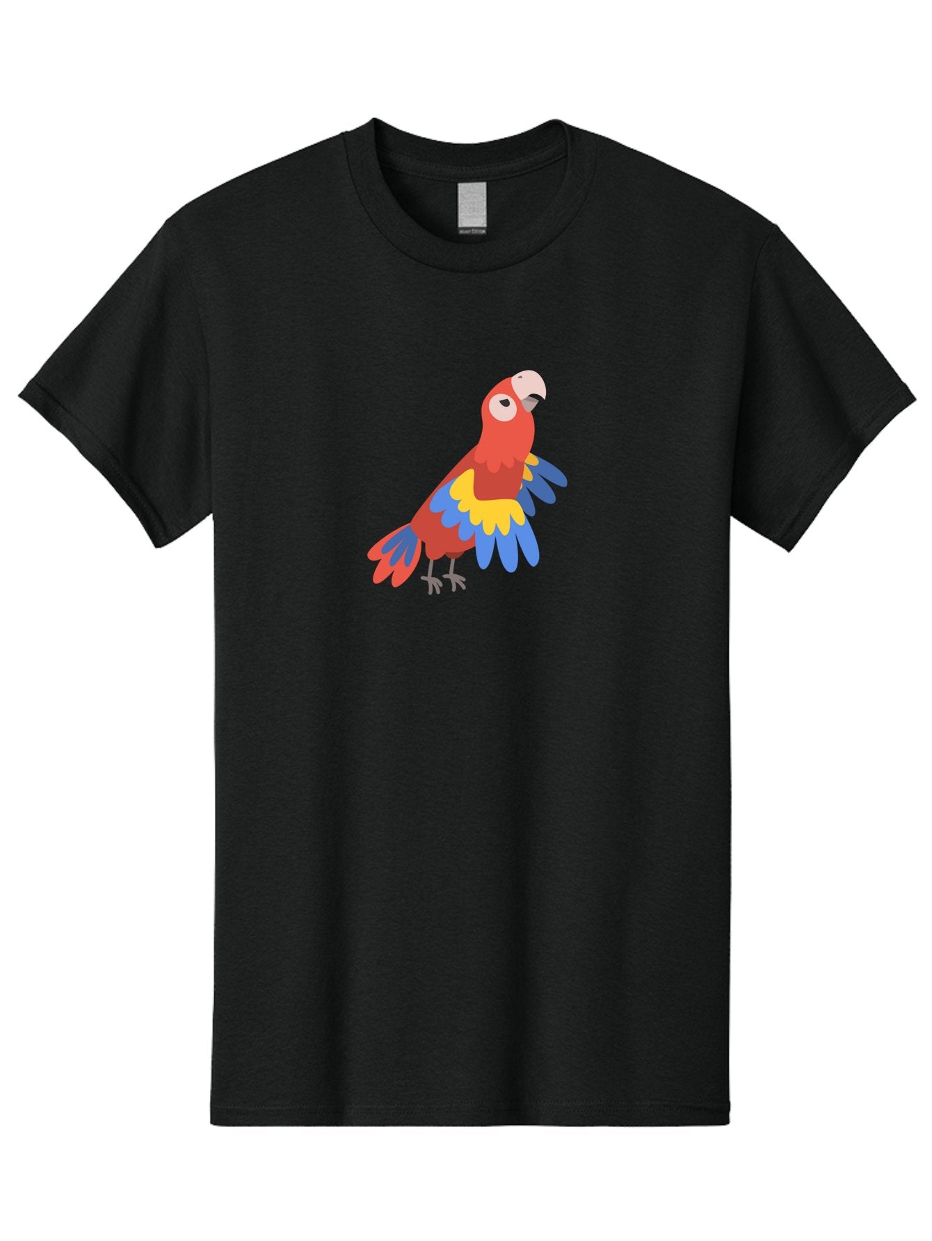 Red-Parrot-4 Men'S Graphic Tee, 100% Cotton, Comfortable Casual Summer Wear, Machine Washable, Colorful Parrot, Vibrant Red, Blue And Yellow Feathers, Cartoon Bird, Tropical Wildlife, Exotic Pet, Playful Creature, Fun Illustration Aab880 12