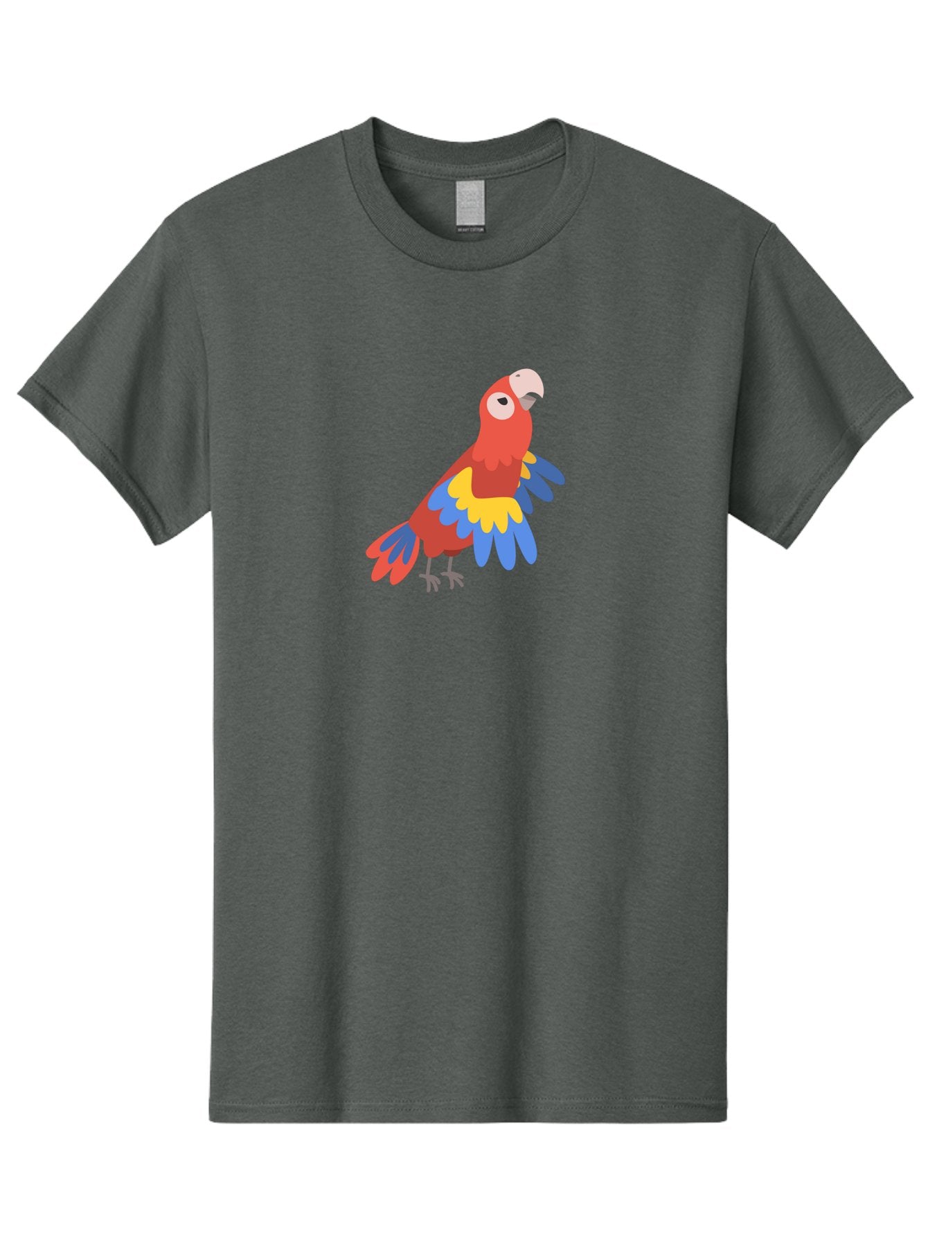 Red-Parrot-4 Men'S Graphic Tee, 100% Cotton, Comfortable Casual Summer Wear, Machine Washable, Colorful Parrot, Vibrant Red, Blue And Yellow Feathers, Cartoon Bird, Tropical Wildlife, Exotic Pet, Playful Creature, Fun Illustration Aab880 8