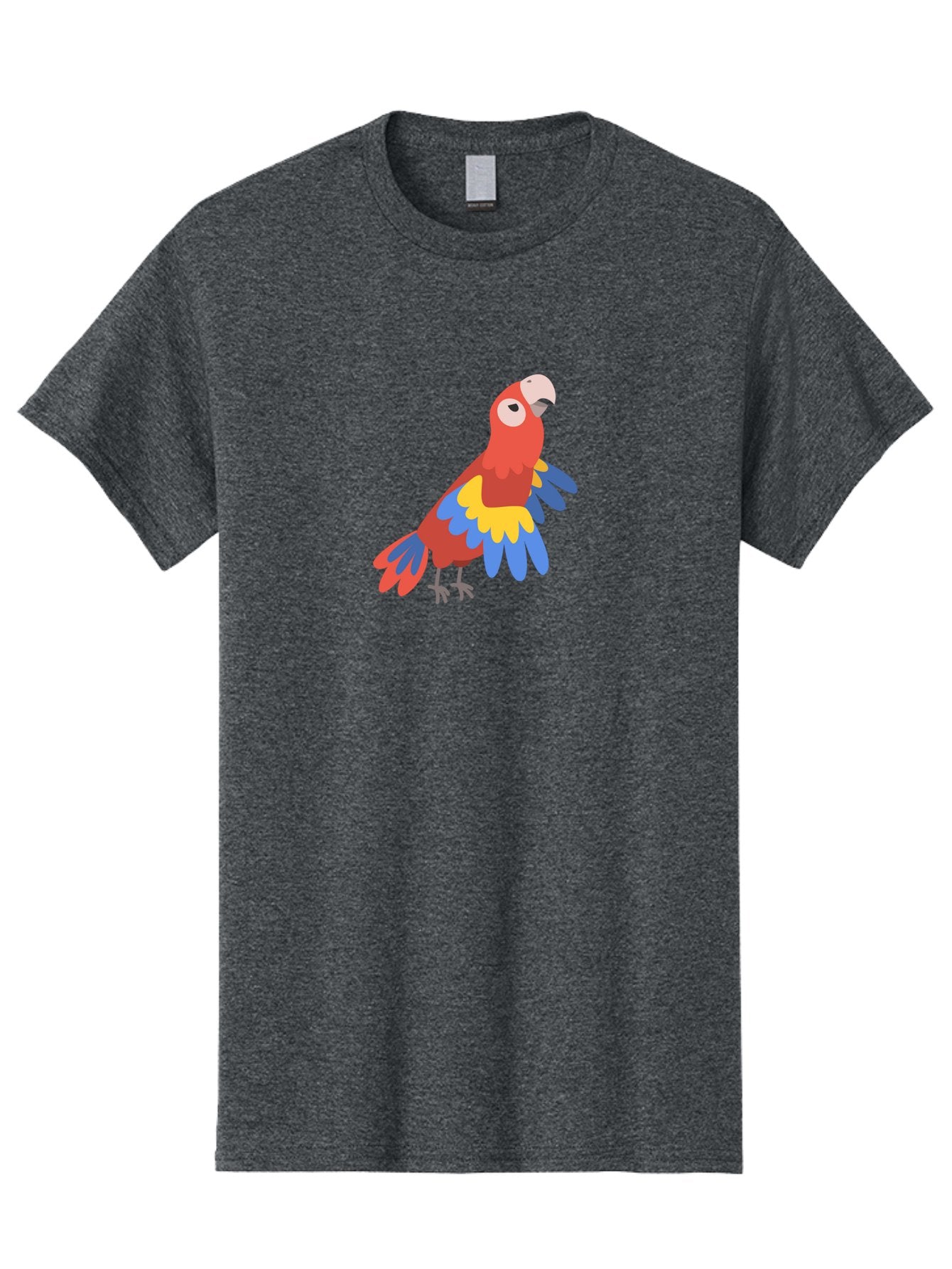 Red-Parrot-4 Men'S Graphic Tee, 100% Cotton, Comfortable Casual Summer Wear, Machine Washable, Colorful Parrot, Vibrant Red, Blue And Yellow Feathers, Cartoon Bird, Tropical Wildlife, Exotic Pet, Playful Creature, Fun Illustration Aab880 15