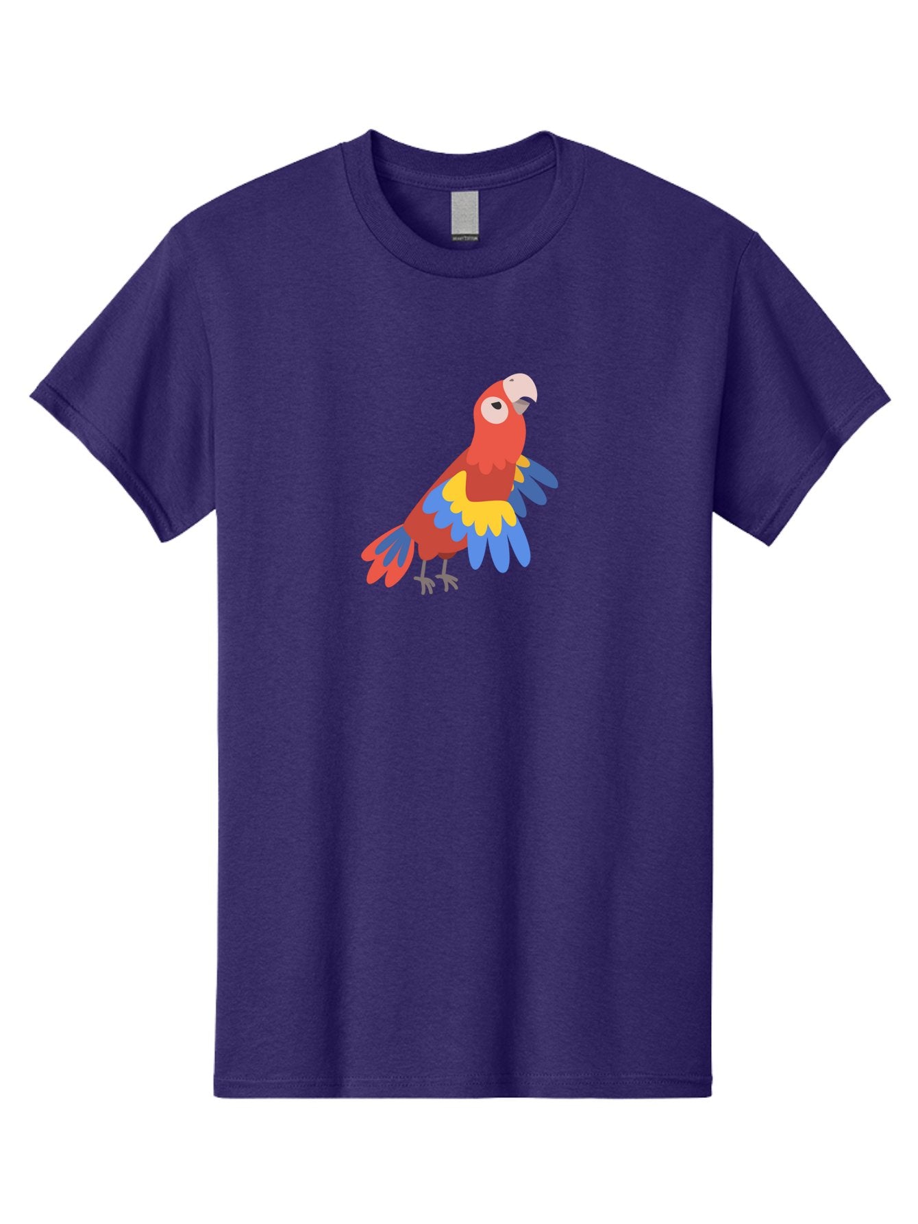 Red-Parrot-4 Men'S Graphic Tee, 100% Cotton, Comfortable Casual Summer Wear, Machine Washable, Colorful Parrot, Vibrant Red, Blue And Yellow Feathers, Cartoon Bird, Tropical Wildlife, Exotic Pet, Playful Creature, Fun Illustration Aab880 7