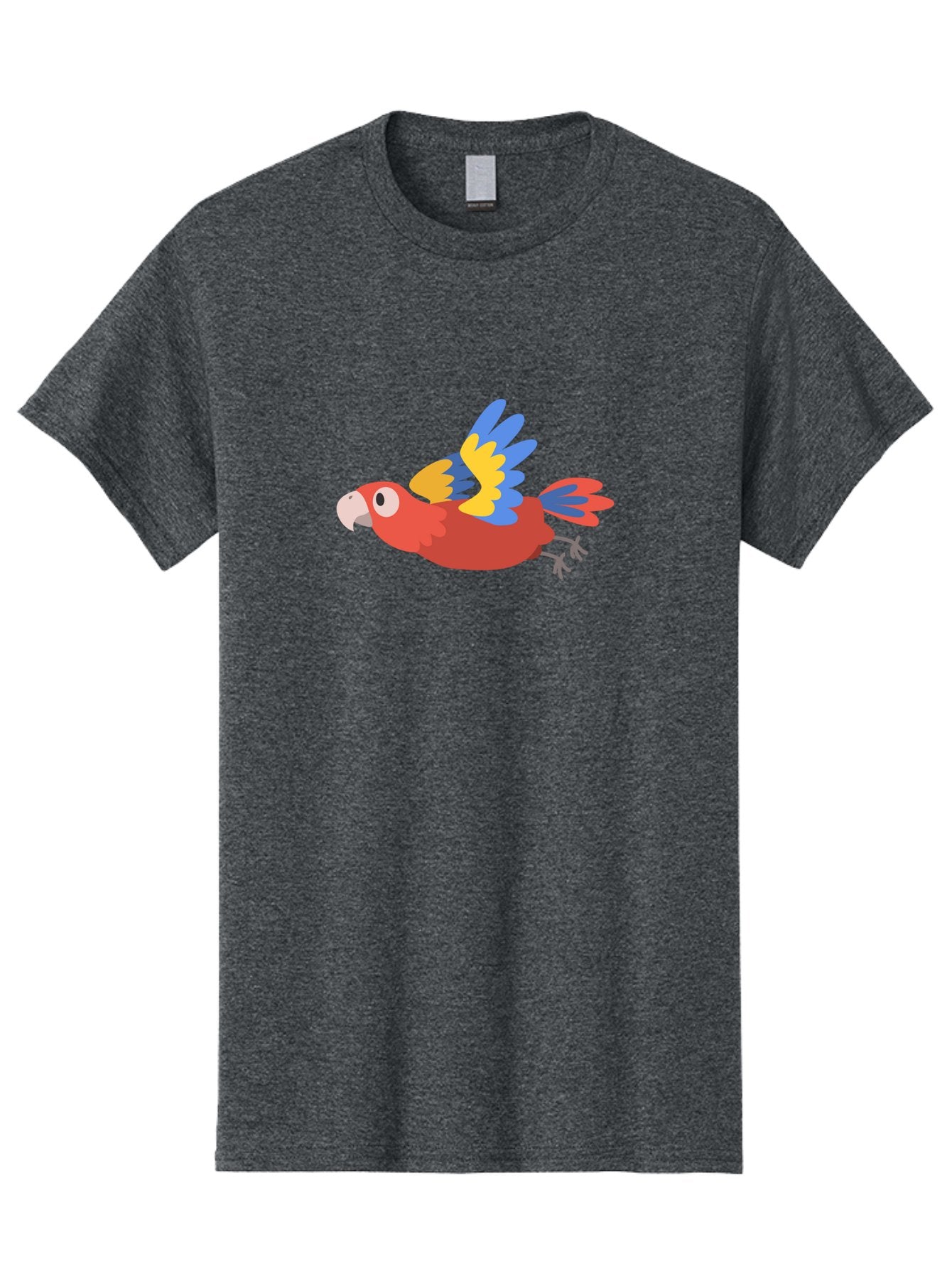 Red-Parrot Men'S Graphic Tee, 100% Cotton, Comfortable Casual Summer Wear, Machine Washable, Colorful Parrot, Vibrant Red, Blue And Yellow Wings, Cartoon Bird, Tropical Bird, Flying Macaw, Parrot In Flight, Exotic Bird, Winged Creature, Aab881 12