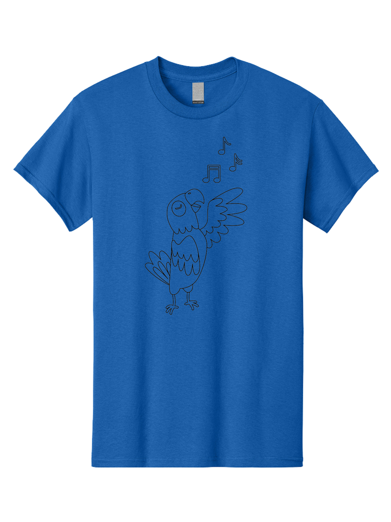 Singing-Parrot-3 Men'S Graphic Tee, 100% Cotton, Comfortable Casual Summer Wear, Machine Washable, Parrot Singing, Musical Notes, Cartoon Bird, Whimsical Design, Playful Illustration, Music Lover, Bird Enthusiast, Creative Art Aab886 21