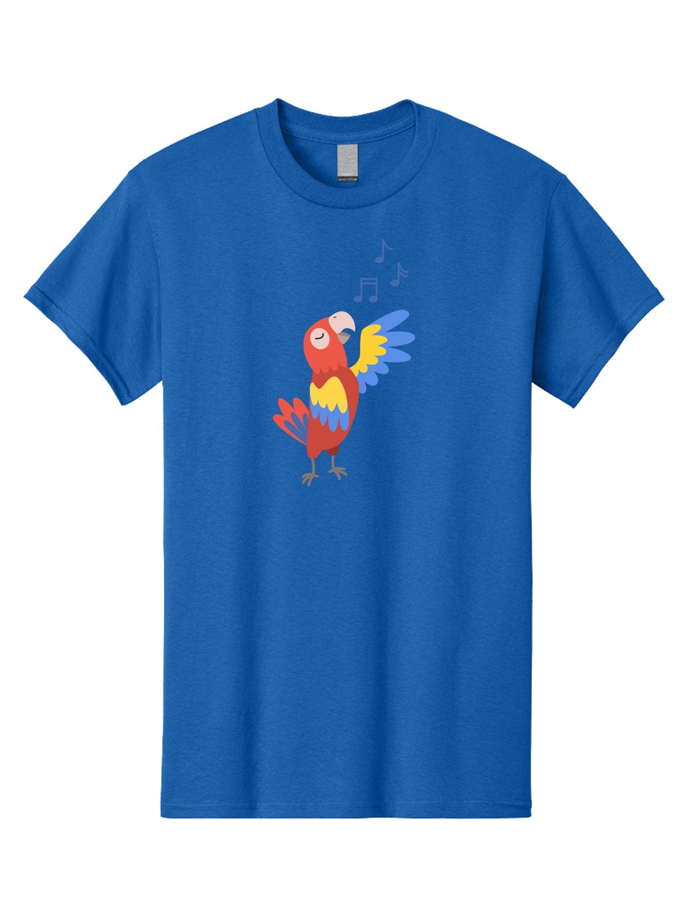 Singing-Parrot Men'S Graphic Tee, 100% Cotton, Comfortable Casual Summer Wear, Machine Washable, Colorful Parrot, Singing Bird, Vibrant Plumage, Tropical Bird, Happy Atmosphere, Melodic Sounds, Bird Song, Joyful Creature Aab887 9