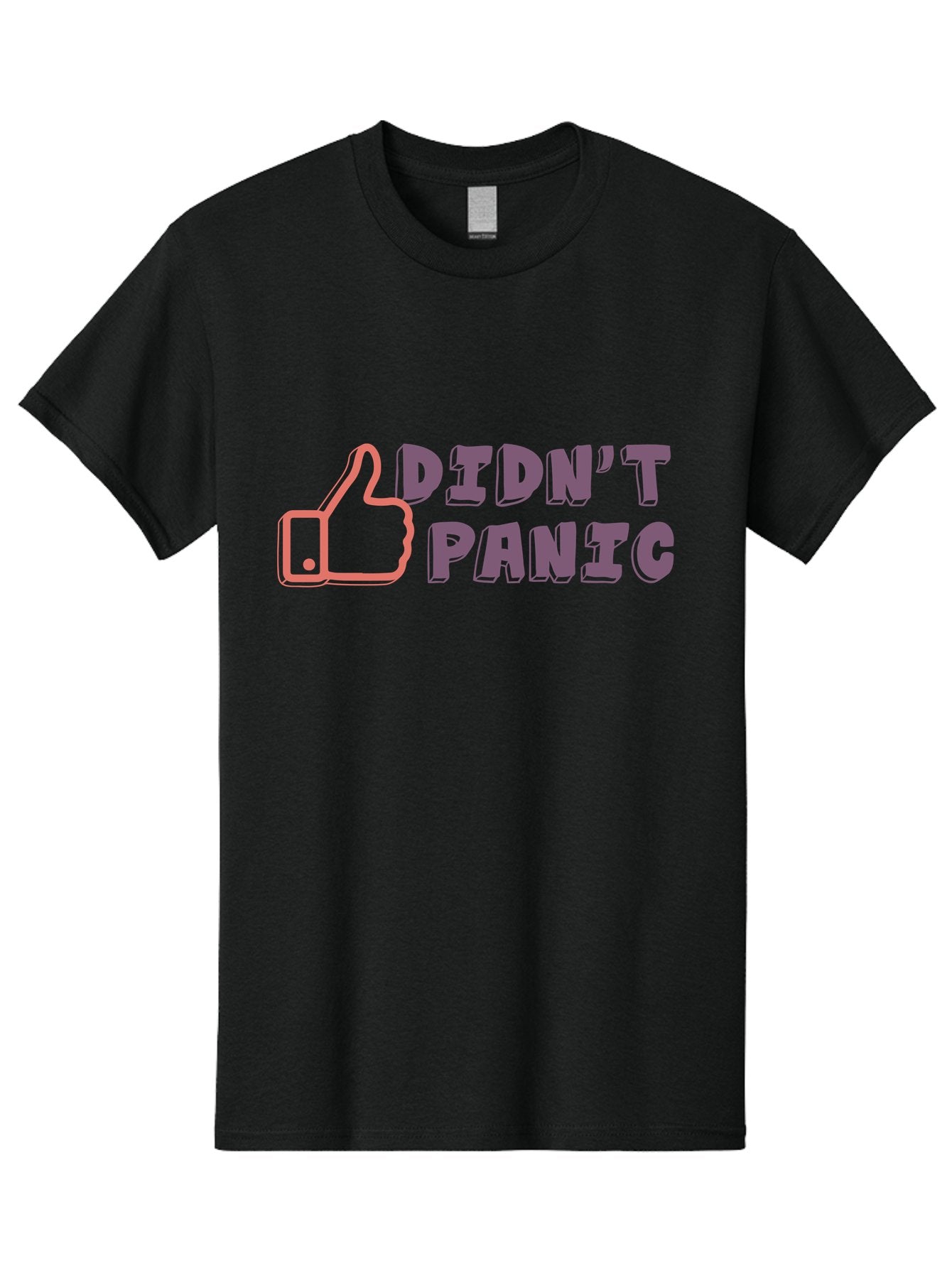 Didn-T-Panic Men'S Graphic Tee, 100% Cotton, Comfortable Casual Summer Wear, Machine Washable, Thumbs Up, Approval, Calmness, Confidence, Positivity, Humor, Parody, Sarcasm, Laid Back Attitude, Relaxed Vibe, Funny Meme Aab898 10