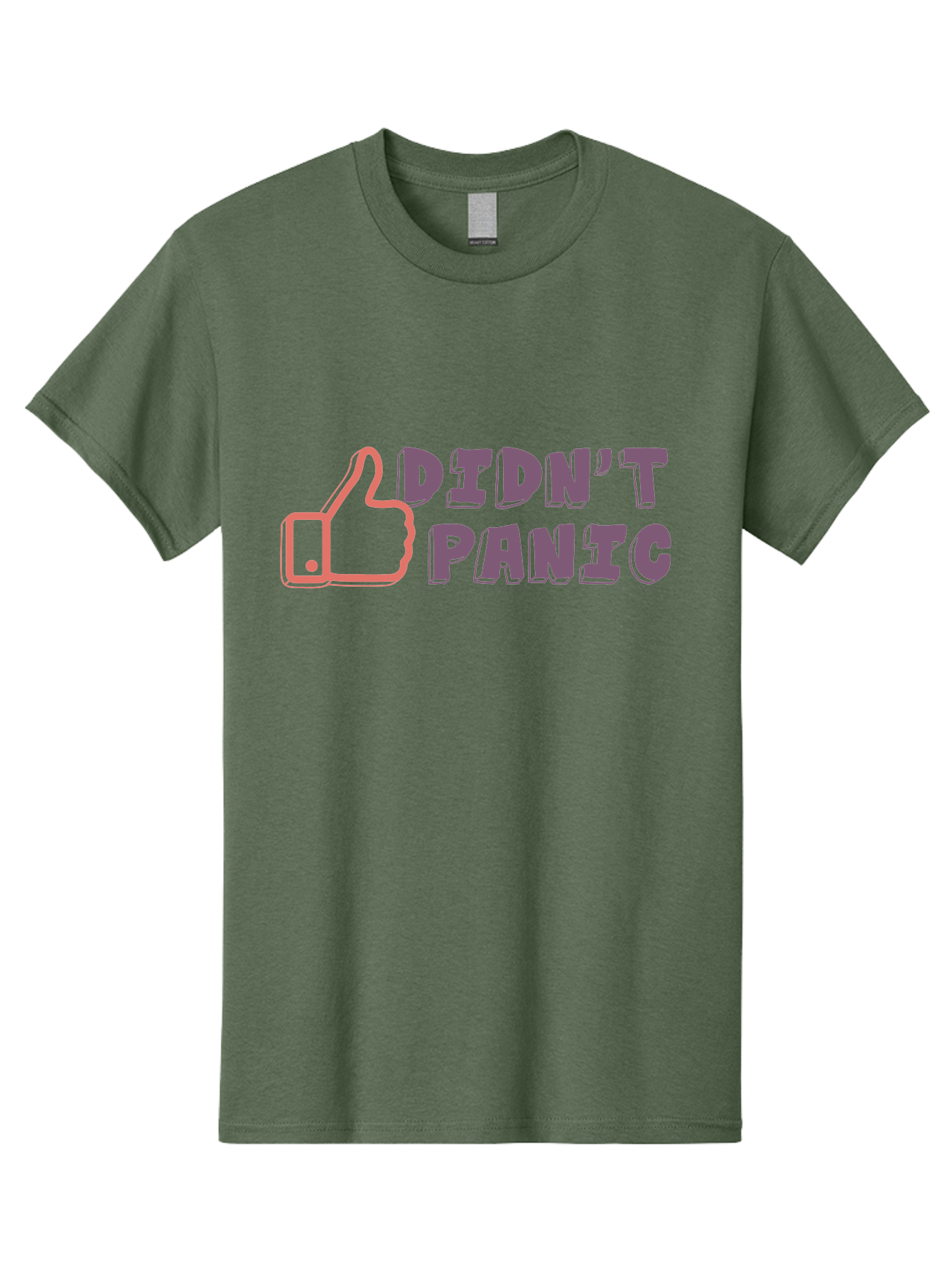 Didn-T-Panic Men'S Graphic Tee, 100% Cotton, Comfortable Casual Summer Wear, Machine Washable, Thumbs Up, Approval, Calmness, Confidence, Positivity, Humor, Parody, Sarcasm, Laid Back Attitude, Relaxed Vibe, Funny Meme Aab898 17
