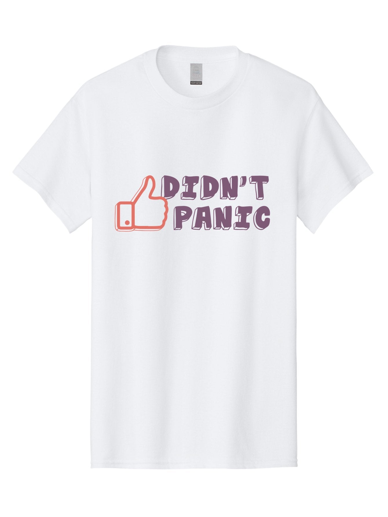Didn-T-Panic Men'S Graphic Tee, 100% Cotton, Comfortable Casual Summer Wear, Machine Washable, Thumbs Up, Approval, Calmness, Confidence, Positivity, Humor, Parody, Sarcasm, Laid Back Attitude, Relaxed Vibe, Funny Meme Aab898 11