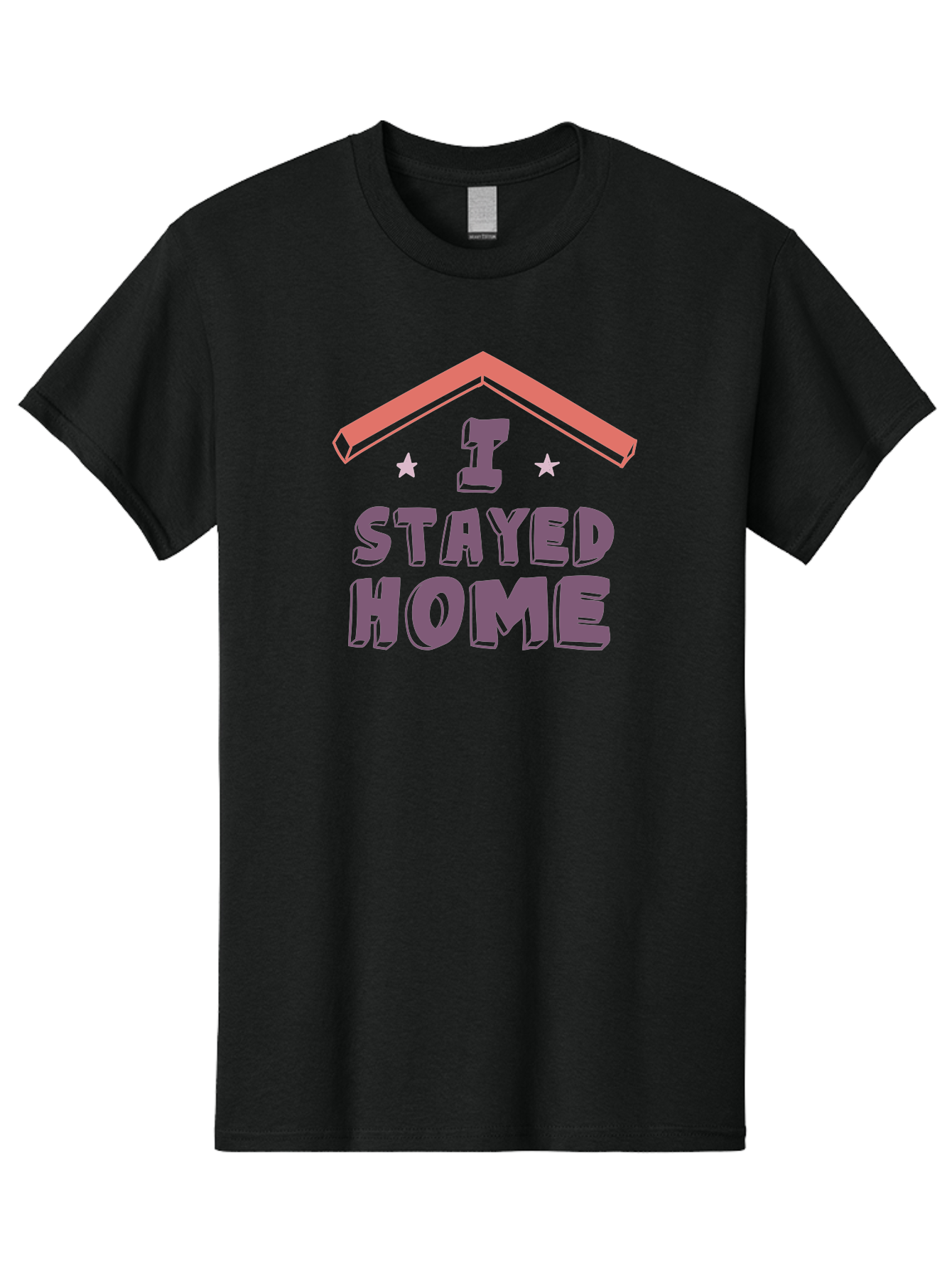 stay home, social distancing, COVID-19 awareness, home sweet home, quarantine life, lockdown, purple and pink typography, illustration