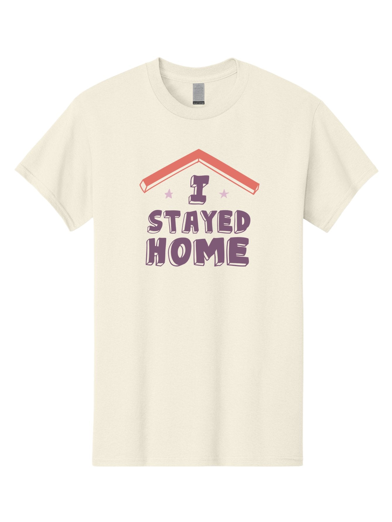I-Stayed-Home Men'S Graphic Tee, 100% Cotton, Comfortable Casual Summer Wear, Machine Washable, Stay Home, Social Distancing, Covid-19 Awareness, Home Sweet Home, Quarantine Life, Lockdown, Purple And Pink Typography, Illustration Aab907 11