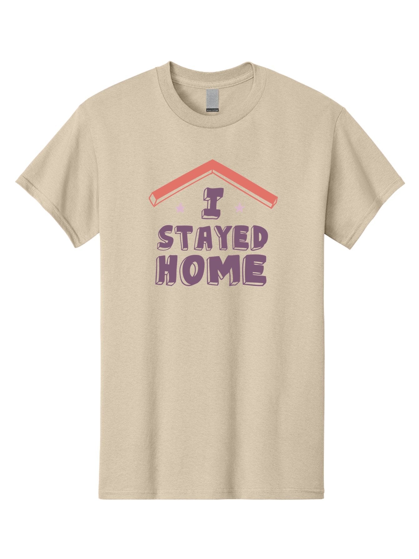 I-Stayed-Home Men'S Graphic Tee, 100% Cotton, Comfortable Casual Summer Wear, Machine Washable, Stay Home, Social Distancing, Covid-19 Awareness, Home Sweet Home, Quarantine Life, Lockdown, Purple And Pink Typography, Illustration Aab907 6