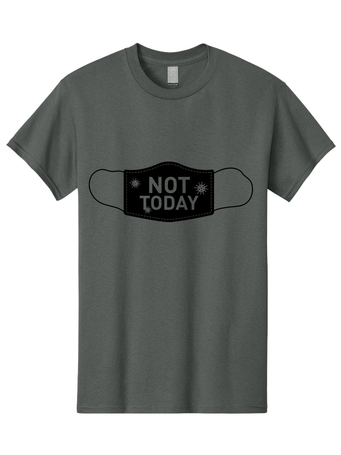 Not-Today-Face-Mask Men'S Graphic Tee, 100% Cotton, Comfortable Casual Summer Wear, Machine Washable, Protective Face Mask, Not Today Phrase, Germs And Viruses, Prevention And Protection, Health And Wellness, Covid-19 Awareness, Aab913 12