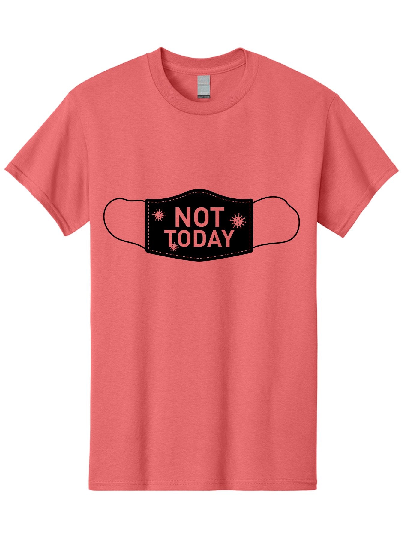 Not-Today-Face-Mask Men'S Graphic Tee, 100% Cotton, Comfortable Casual Summer Wear, Machine Washable, Protective Face Mask, Not Today Phrase, Germs And Viruses, Prevention And Protection, Health And Wellness, Covid-19 Awareness, Aab913 10