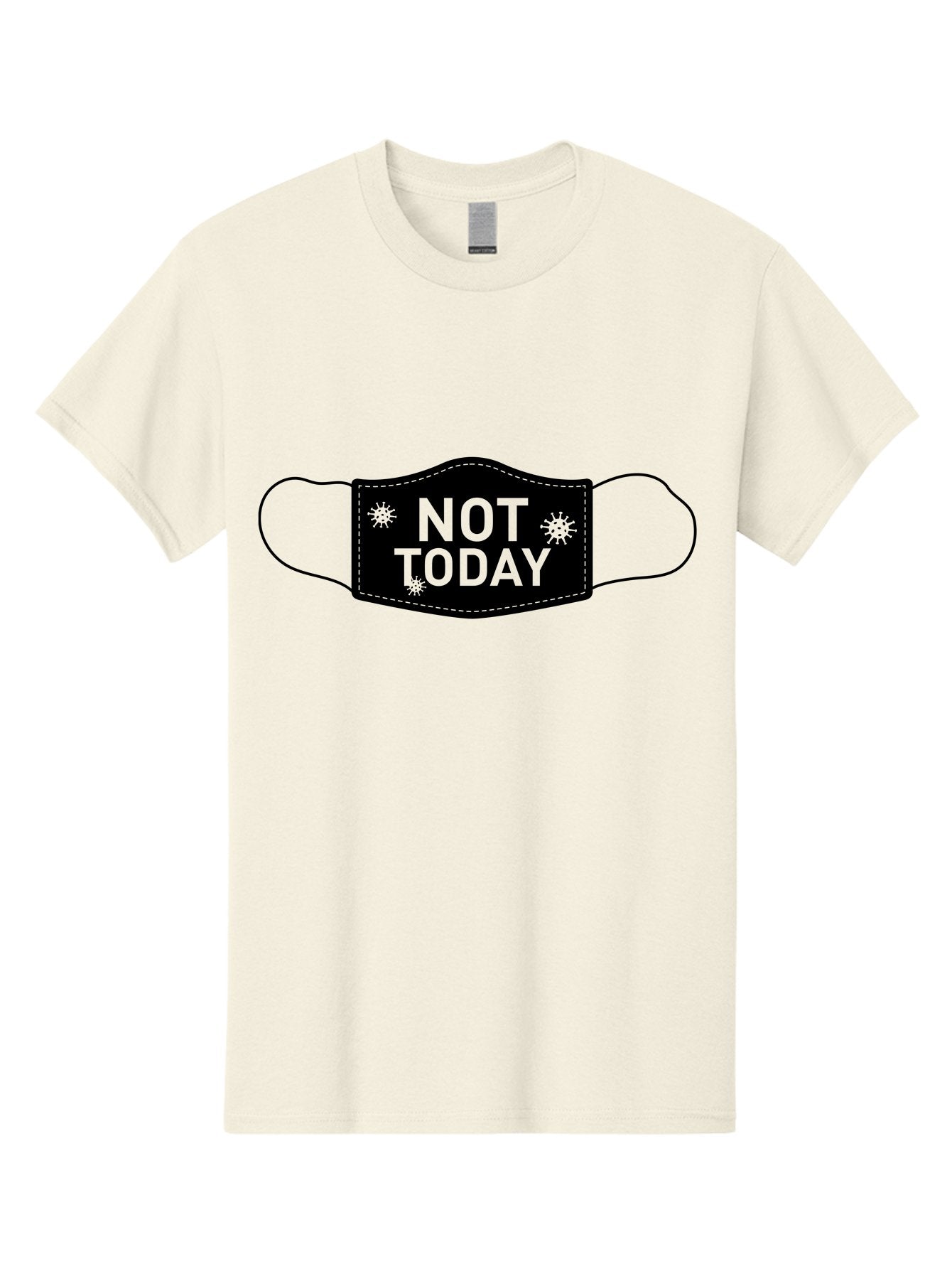 Not-Today-Face-Mask Men'S Graphic Tee, 100% Cotton, Comfortable Casual Summer Wear, Machine Washable, Protective Face Mask, Not Today Phrase, Germs And Viruses, Prevention And Protection, Health And Wellness, Covid-19 Awareness, Aab913 5