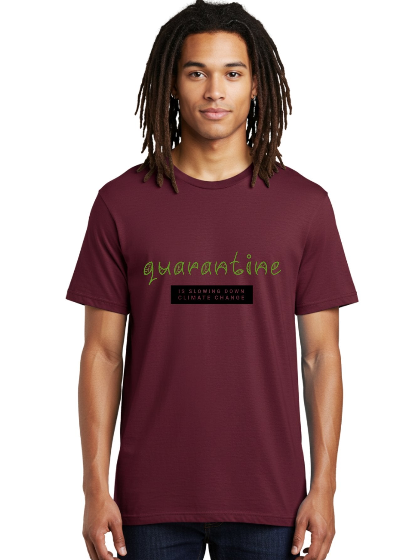 Quarantine Men'S Graphic Tee, 100% Cotton, Comfortable Casual Summer Wear, Machine Washable, Quarantine, Climate Change, Slowing Down, Environmental Impact, Global Lockdown, Sustainability, Eco-Friendly, Green Initiative, Pandemic Effect Aab917 24