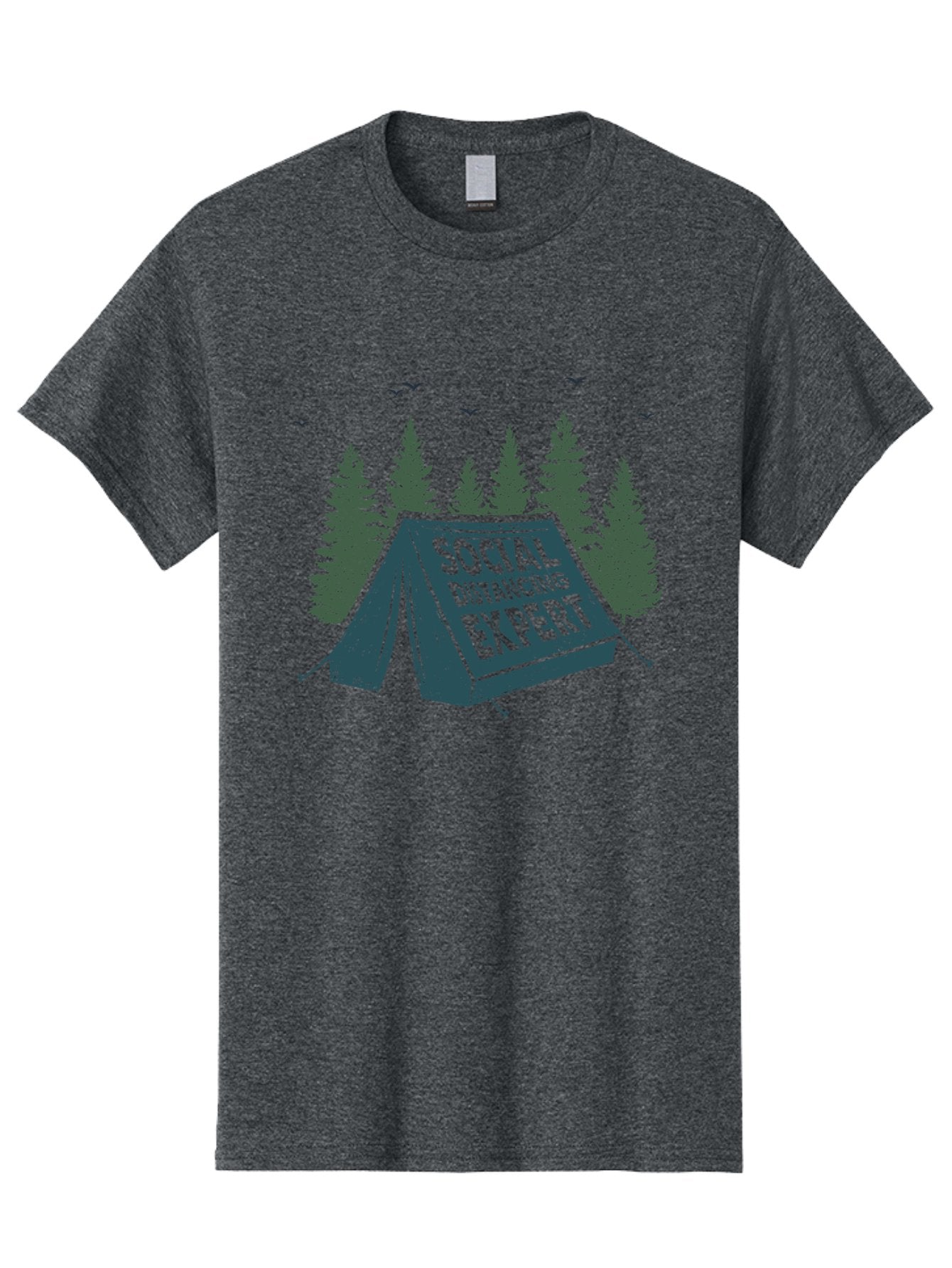 Social-Distancing-Expert-1 Men'S Graphic Tee, 100% Cotton, Comfortable Casual Summer Wear, Machine Washable, Camping Tent, Social Distancing Expert, Wilderness Adventure, Outdoor Recreation, Coronavirus Safety, Camping Humor, Tent Camping, Aab918 14