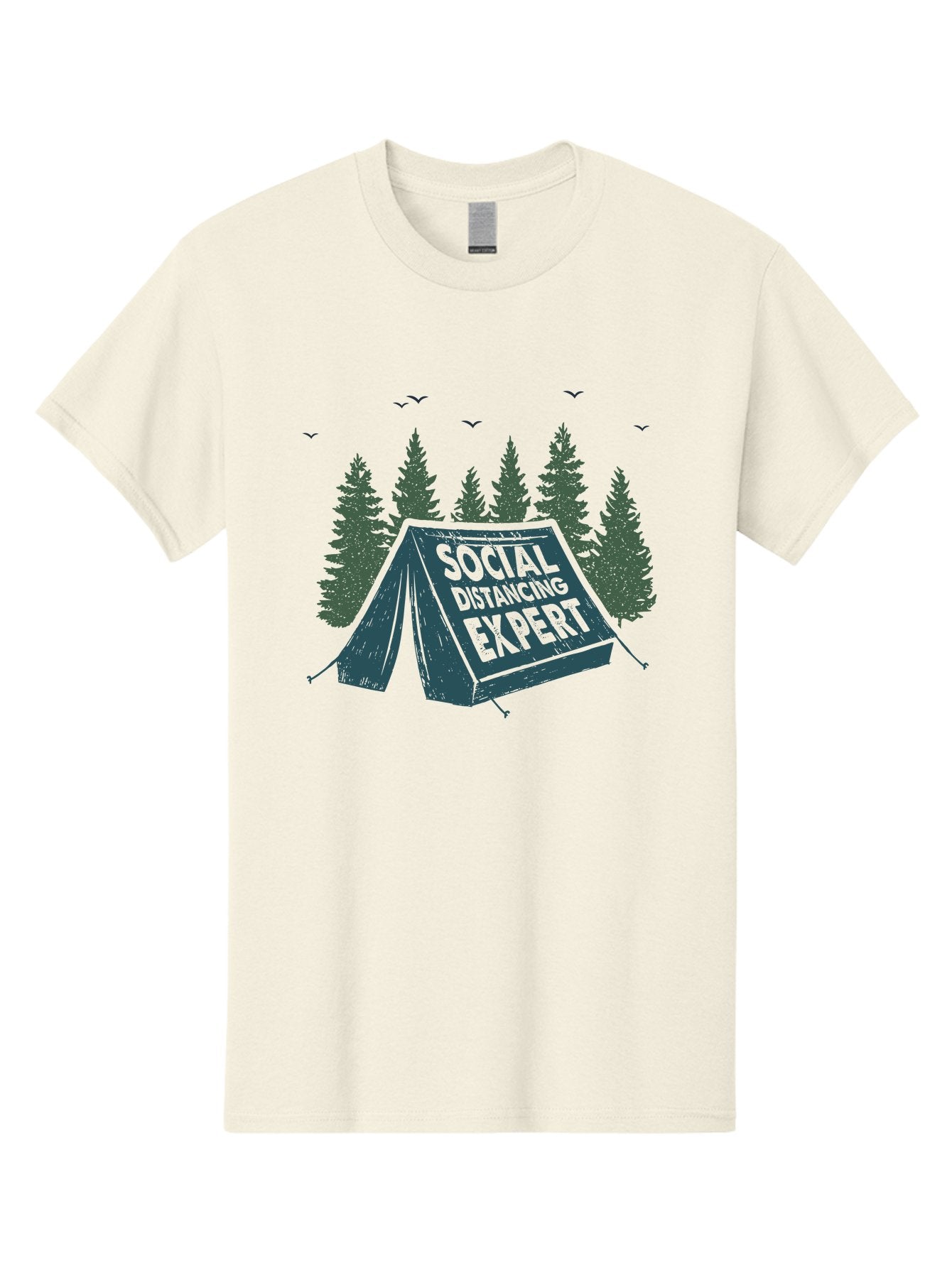 Social-Distancing-Expert-1 Men'S Graphic Tee, 100% Cotton, Comfortable Casual Summer Wear, Machine Washable, Camping Tent, Social Distancing Expert, Wilderness Adventure, Outdoor Recreation, Coronavirus Safety, Camping Humor, Tent Camping, Aab918 6