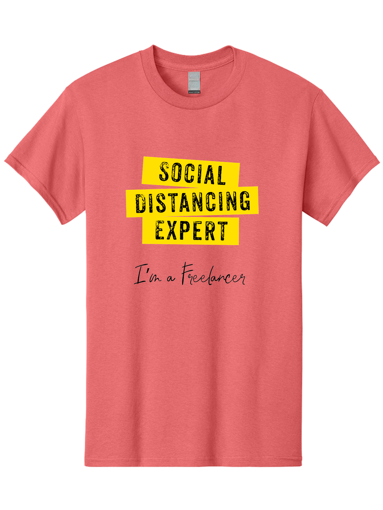 Social-Distancing-Expert Men'S Graphic Tee, 100% Cotton, Comfortable Casual Summer Wear, Machine Washable, Freelancer, Social Distancing Expert, Remote Work, Independent Professional, Flexible Career, Self-Employed, Covid-19, Pandemic Response Aab919 11